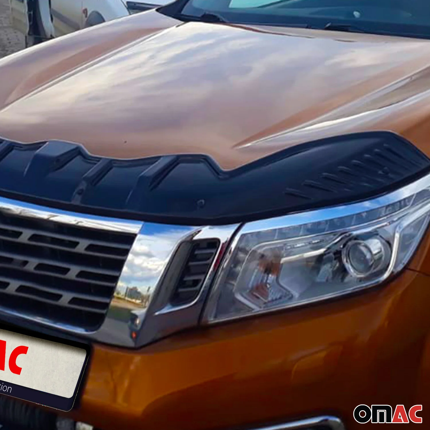 Motorhaube Deflektor Insekten Steinschlagschutz für Nissan Navara 2015-2020 3tlg - Image 8