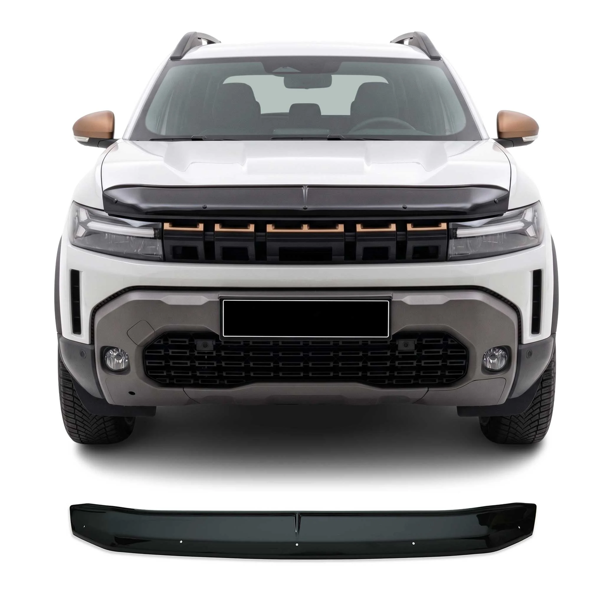Motorhaube Deflektor Insekten für Dacia Renault Duster mk3 2024-2026 ABS Schwarz
