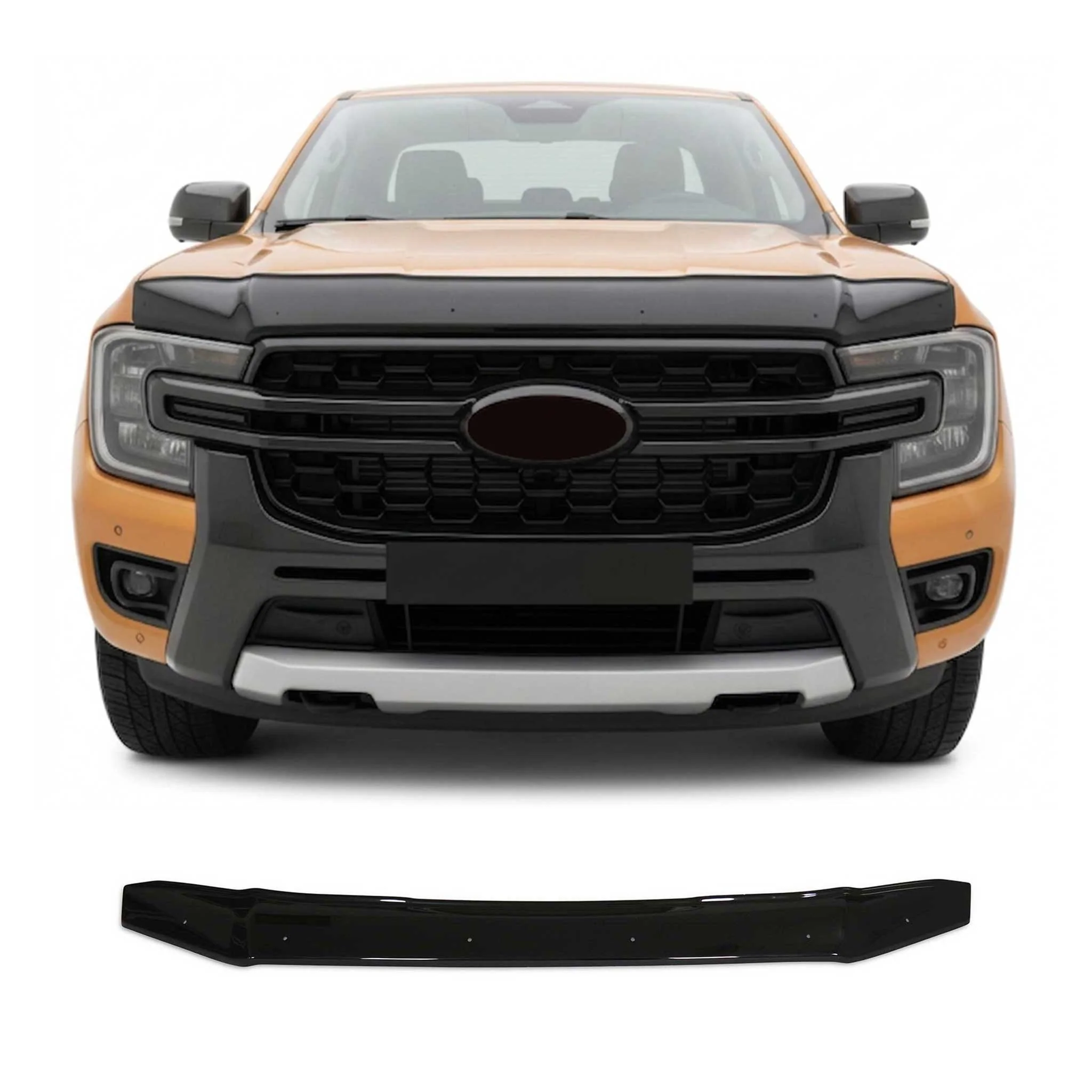 Motorhaube Deflektor Insekten für Ford Ranger P703 2022-2026 ABS Schwarz
