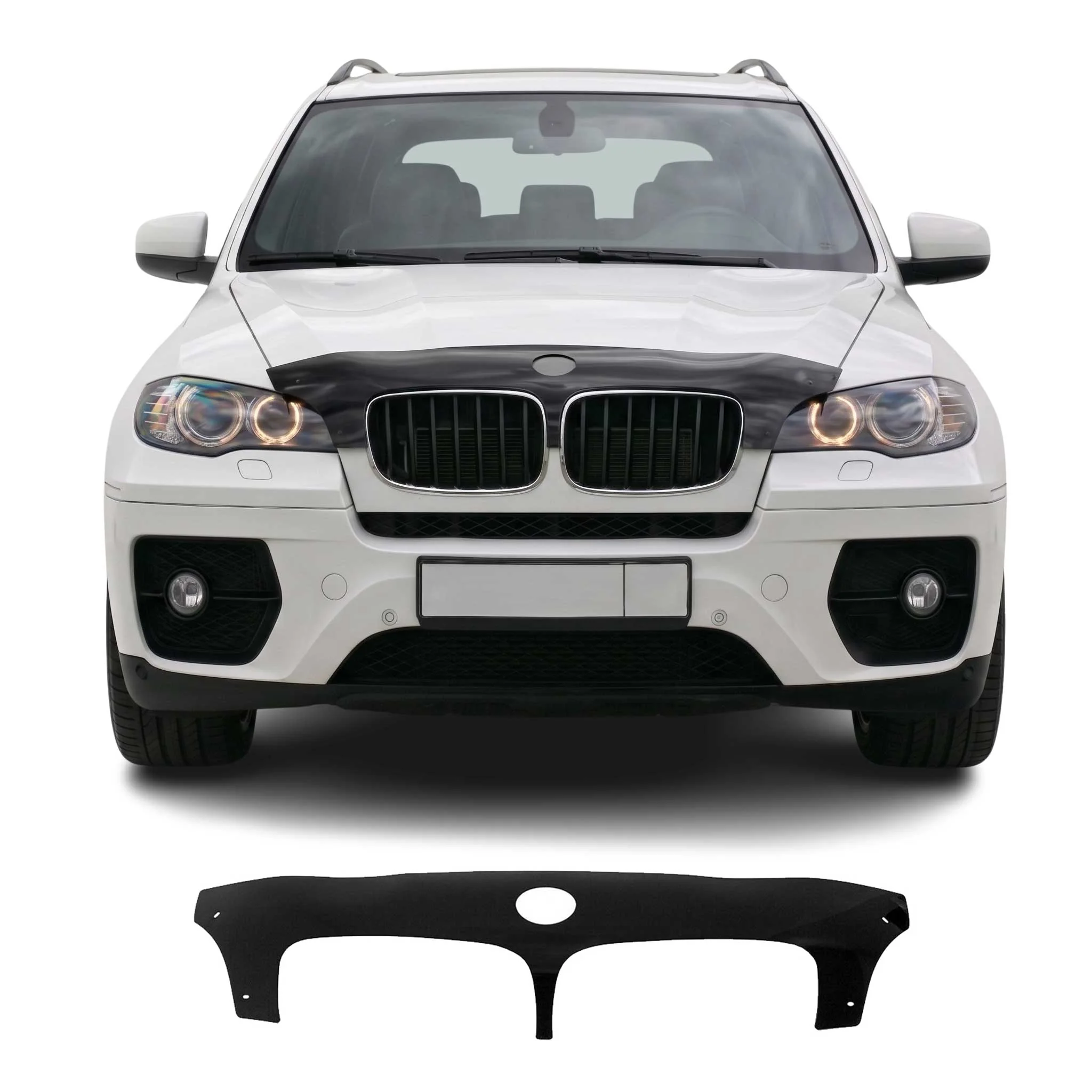 Motorhaube Deflektor Insekten Steinschlagschutz für BMW X5 X6 2006-2013 Dunkel