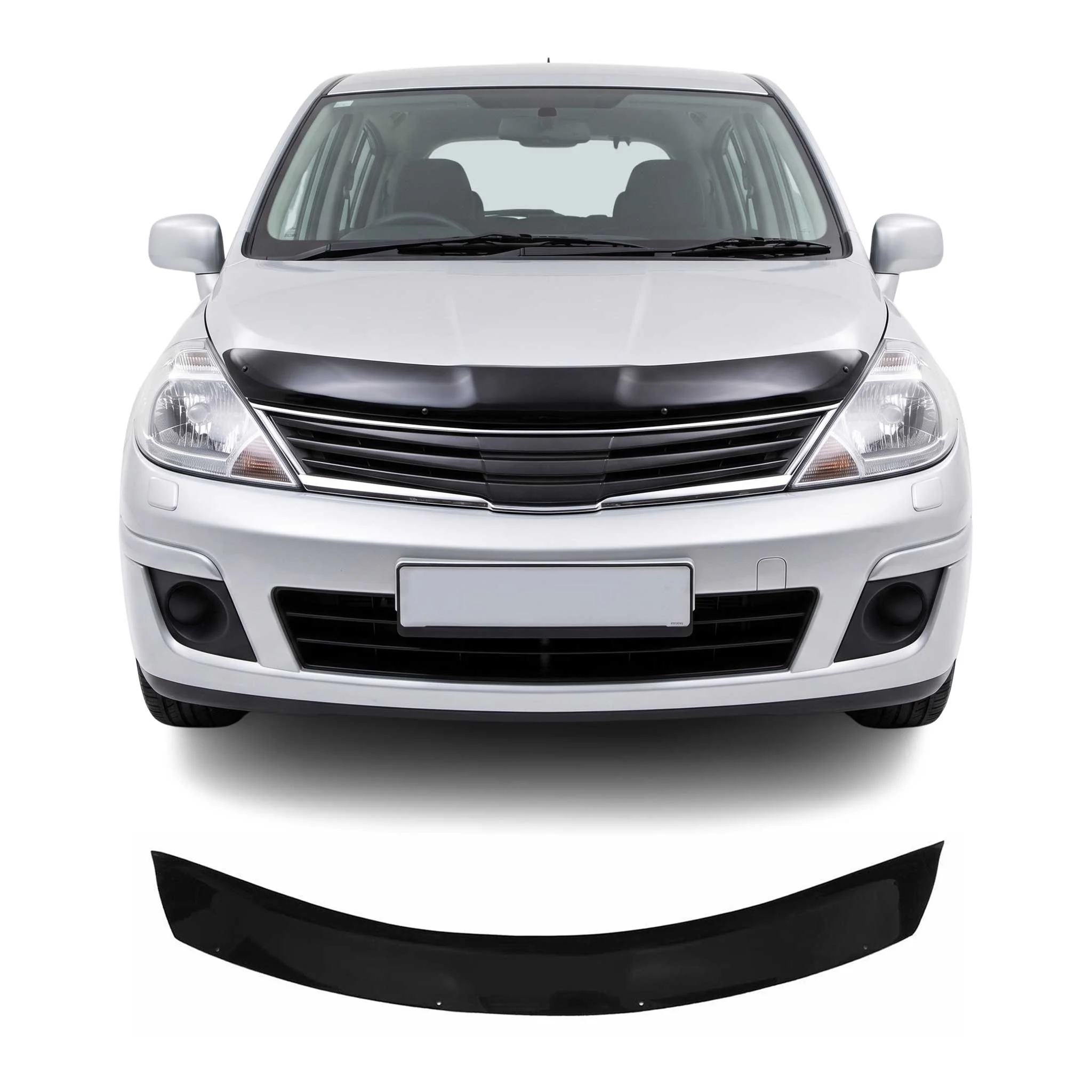 Motorhaube Deflektor Insektenschutz für Nissan Tiida C11 2004-2011 Dunkel