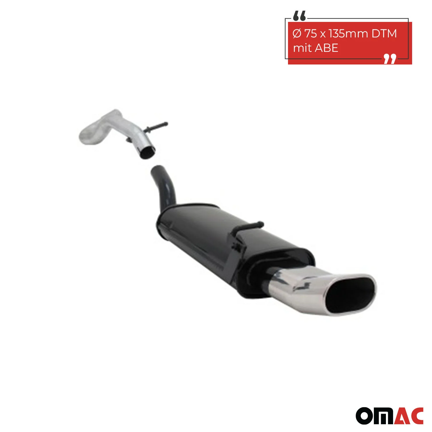 Novus Sportauspuff für Audi A3 Seat Leon VW Golf 4 New Beetle 135x75 DTM mit ABE - Image 2