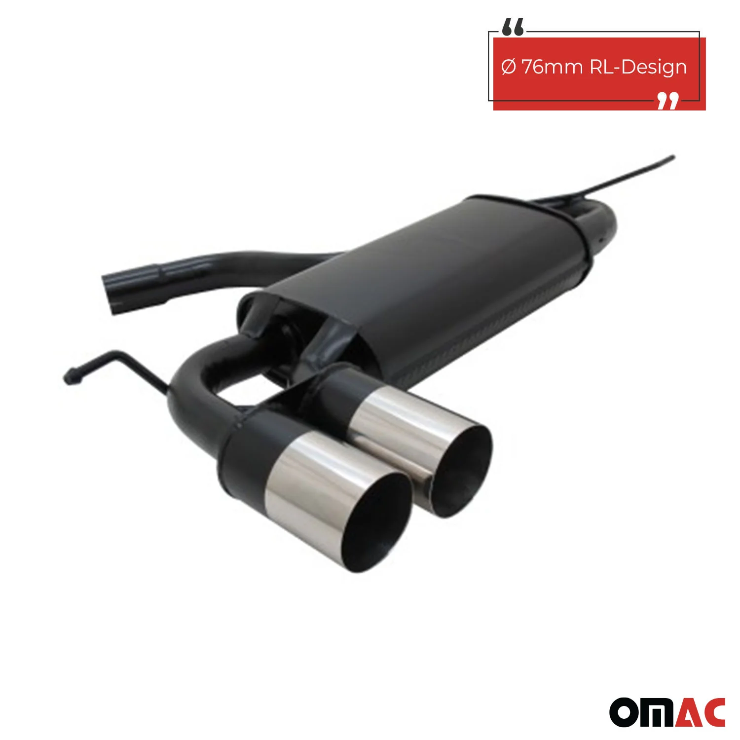 Novus Sportauspuff für Audi A3 VW Golf 5 VW Golf 6 VW Scirocco 2x76mm RL-Design - Image 2