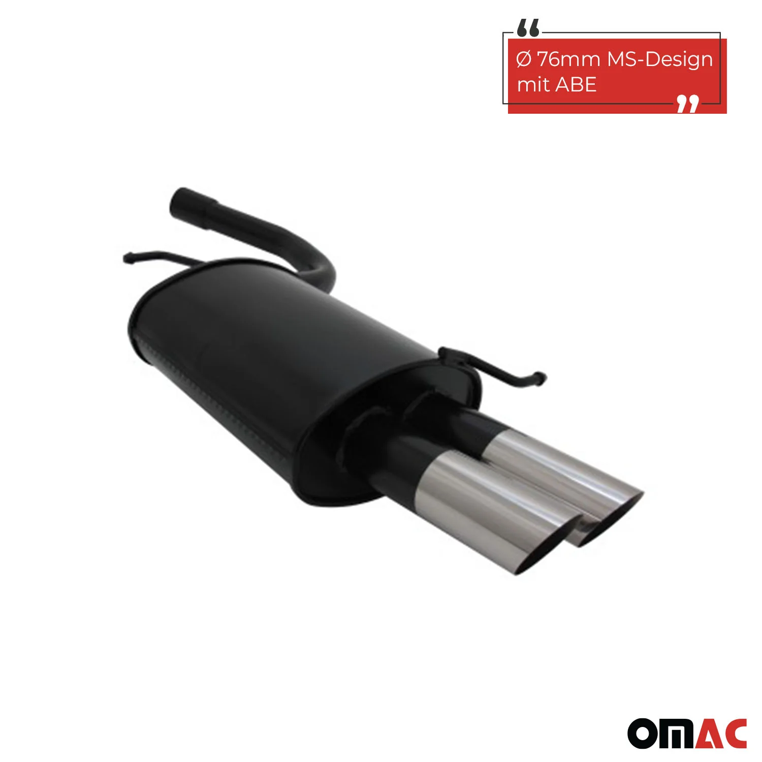 Novus Sportauspuff für Audi A4 B6 / 8E 2x76mm MS-Design Endschalldämpfer mit ABE - Image 2