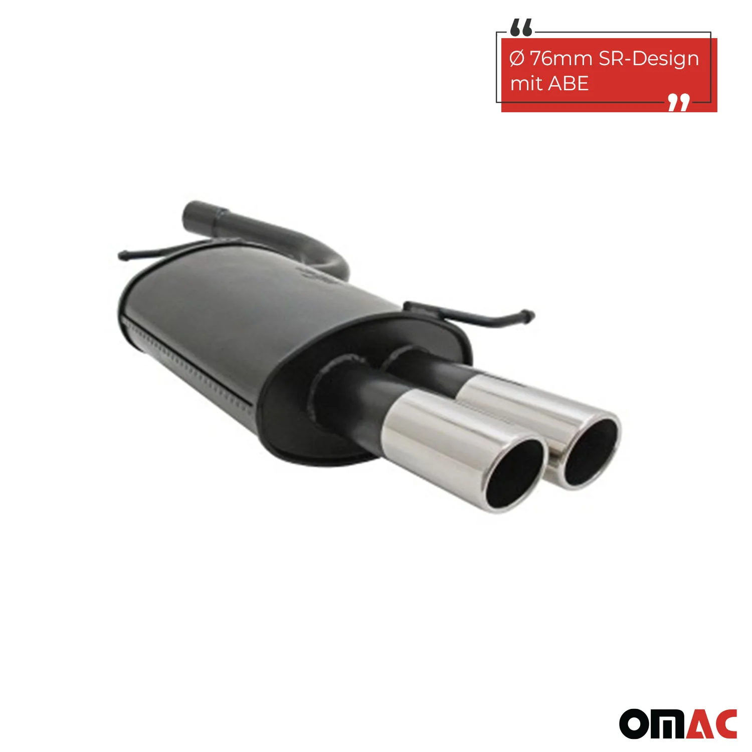 Novus Sportauspuff für Audi A4 B6 / 8E 2x76mm SR-Design Endschalldämpfer mit ABE - Image 2