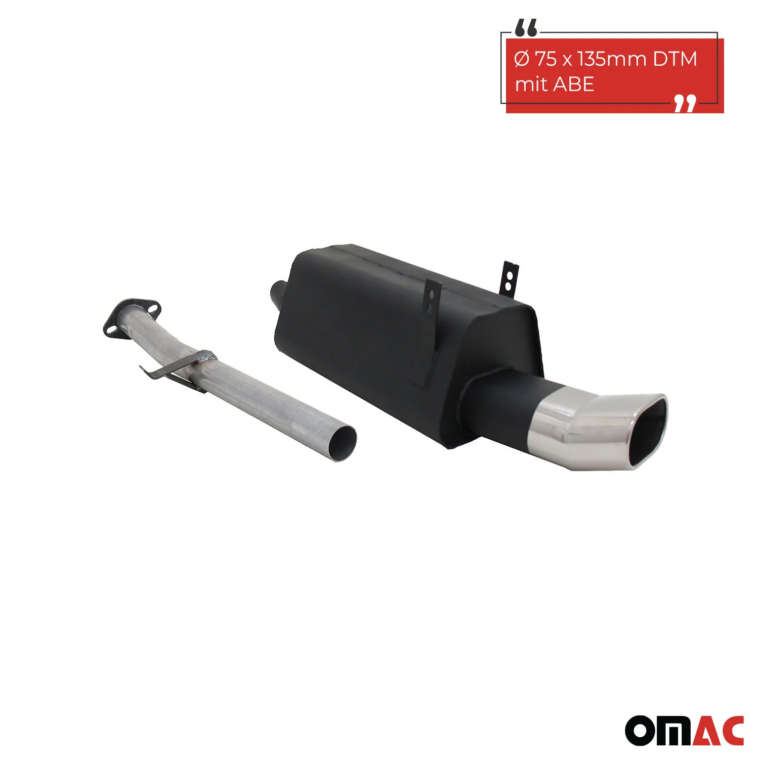 Novus Sportauspuff für BMW 3er E36 316 / 318 135x75 DTM Endschalldämpfer mit ABE - Image 2