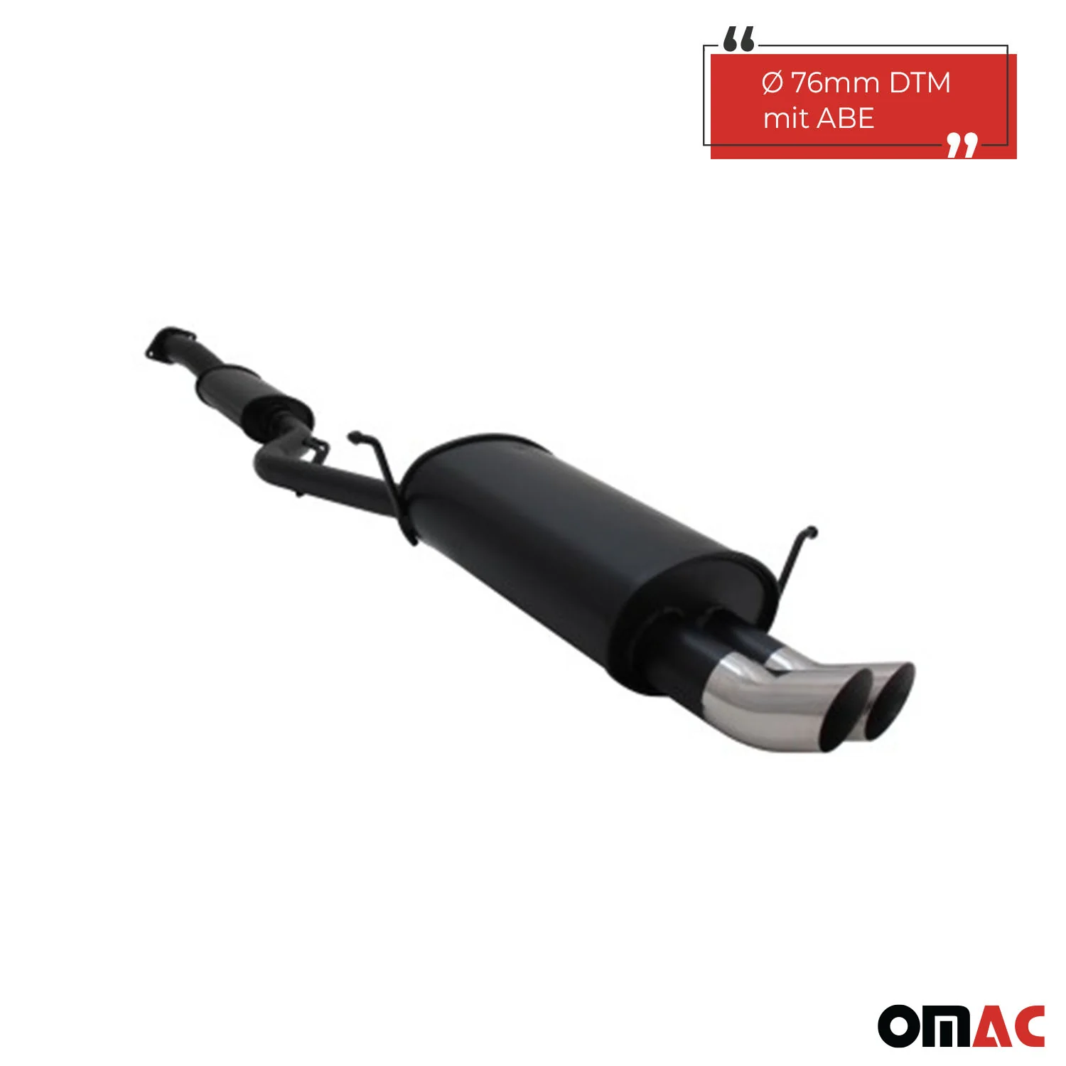 Novus Sportauspuff für BMW E36 Compact 318Ti 2x76mm DTM Endschalldämpfer mit ABE - Image 2