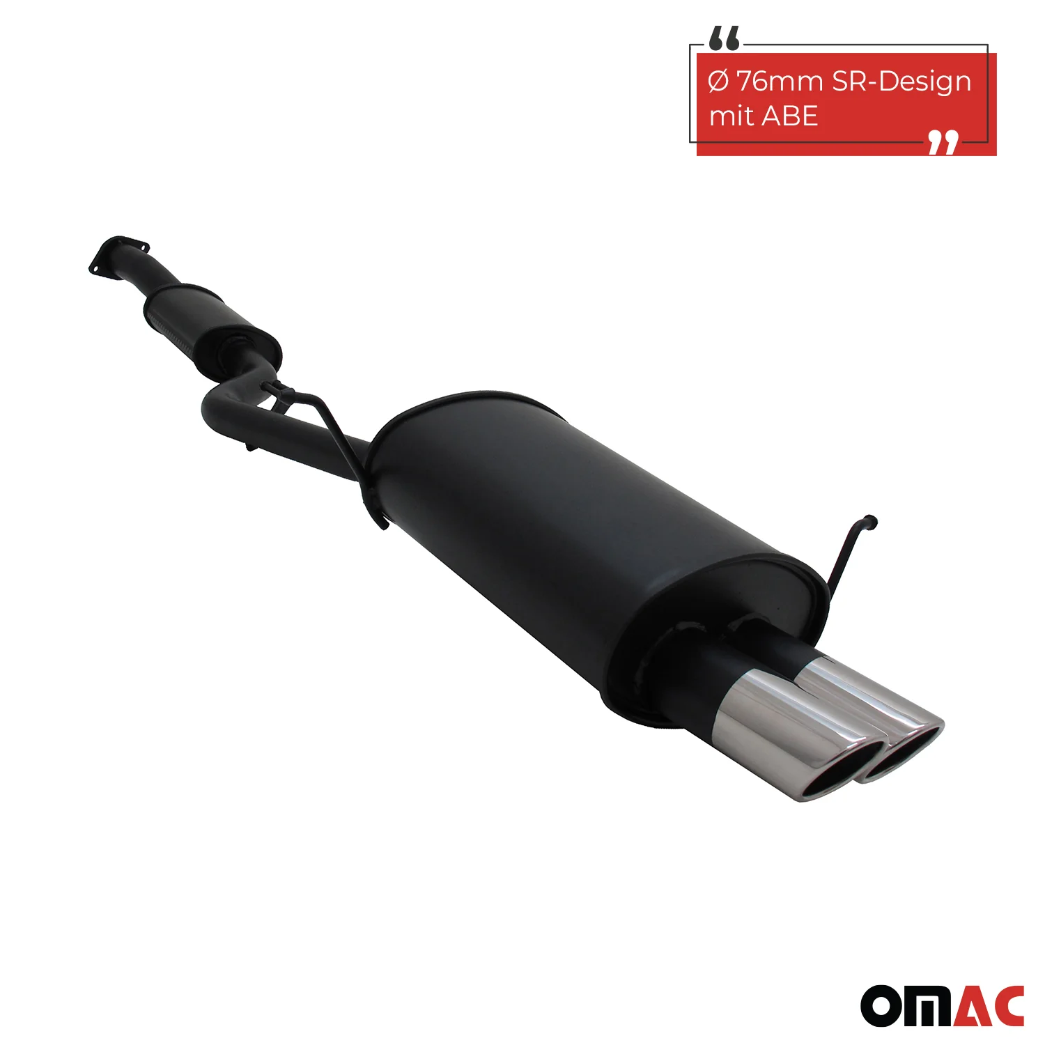 Novus Sportauspuff für BMW E36 Compact 318Ti 2x76mm SR-Design mit ABE - Image 2