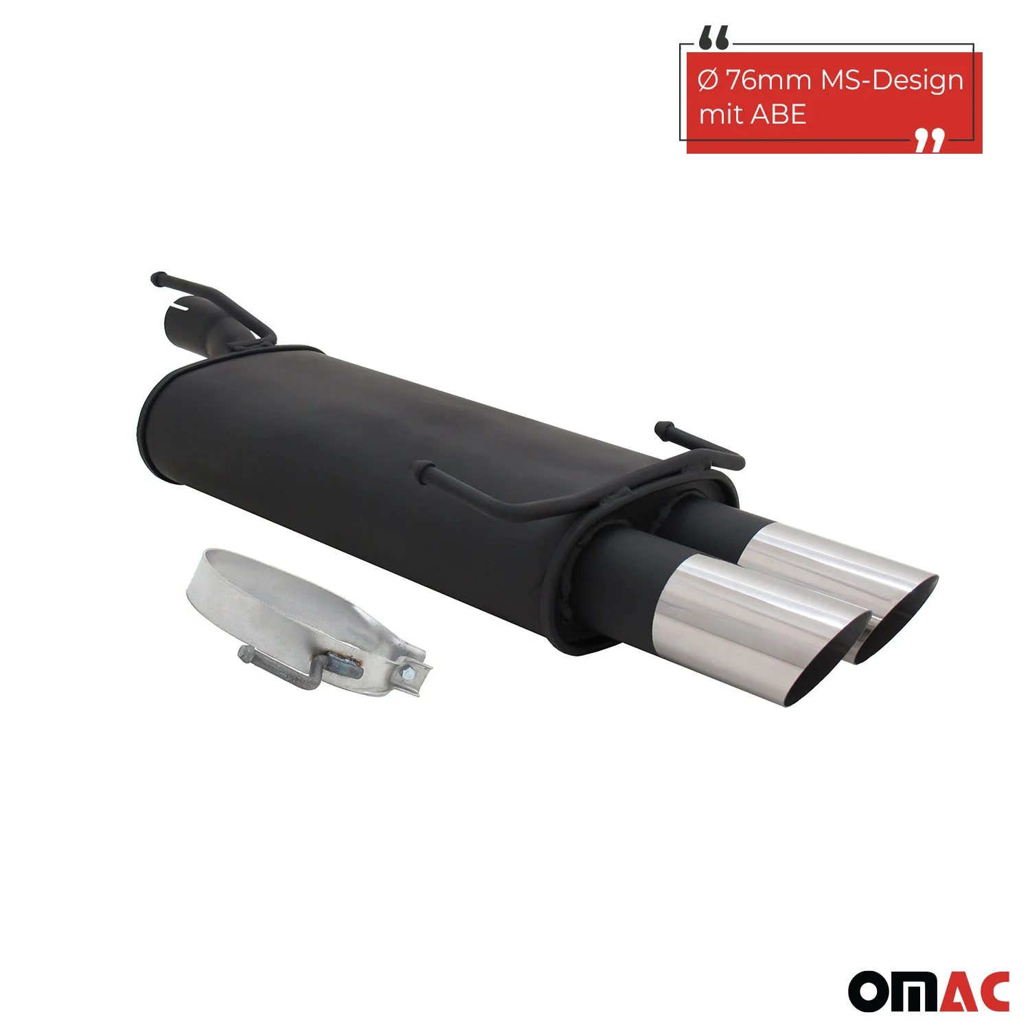 Novus Sportauspuff für Opel Astra F / Opel Kadett E 2x76mm MS-Design mit ABE - Image 2
