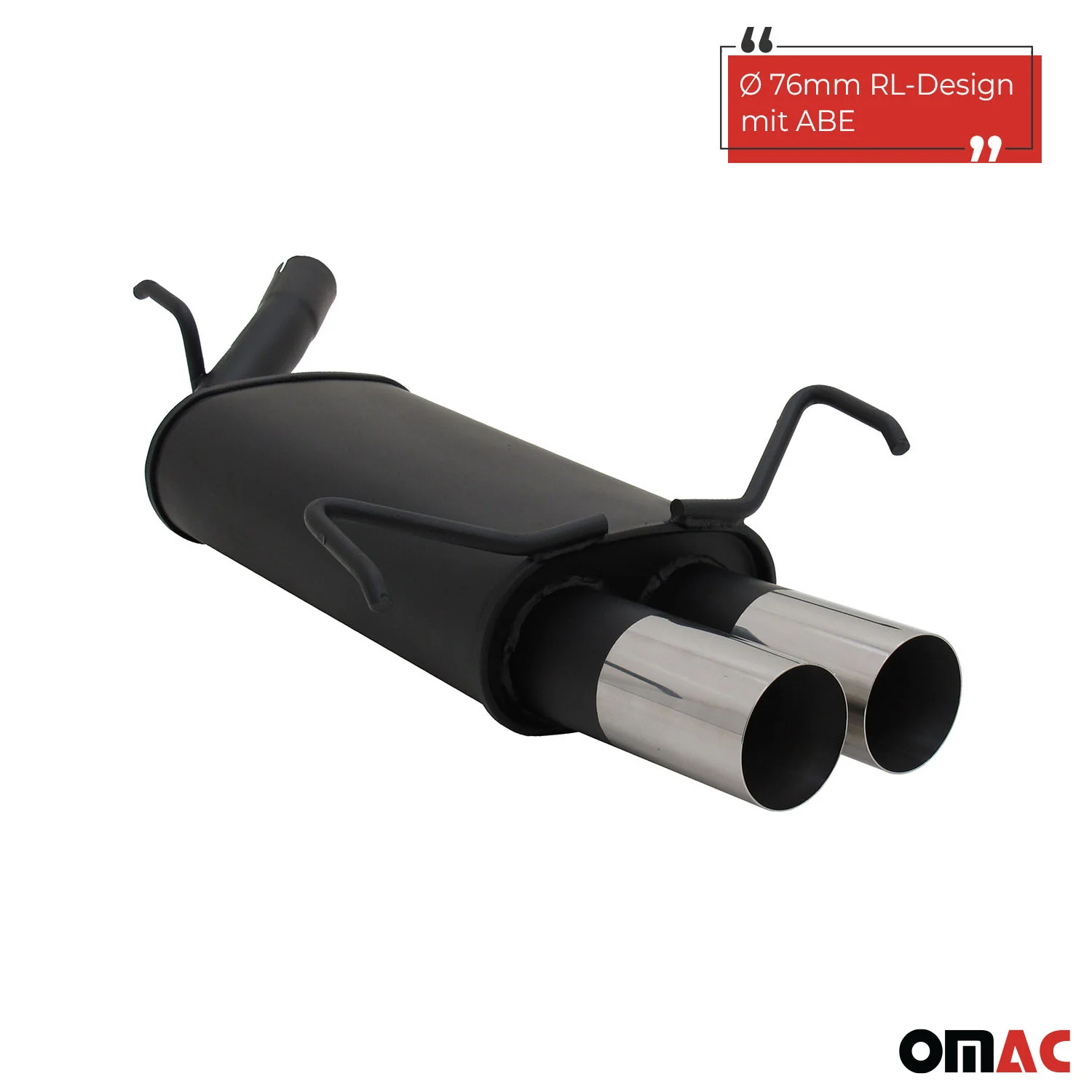 Novus Sportauspuff für Opel Corsa C 2x76mm RL-Design Endschalldämpfer mit ABE - Image 2