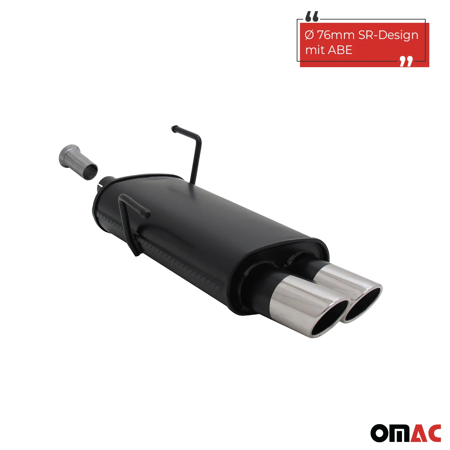 Novus Sportauspuff für Peugeot 206 2x76mm SR-Design Endschalldämpfer mit ABE - Image 2