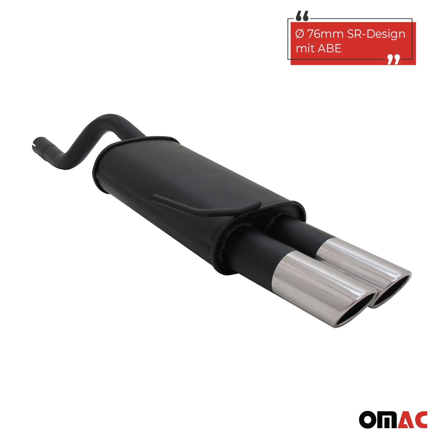 Novus Sportauspuff für Renault Clio 2 2x76mm SR-Design Endschalldämpfer mit ABE - Image 2