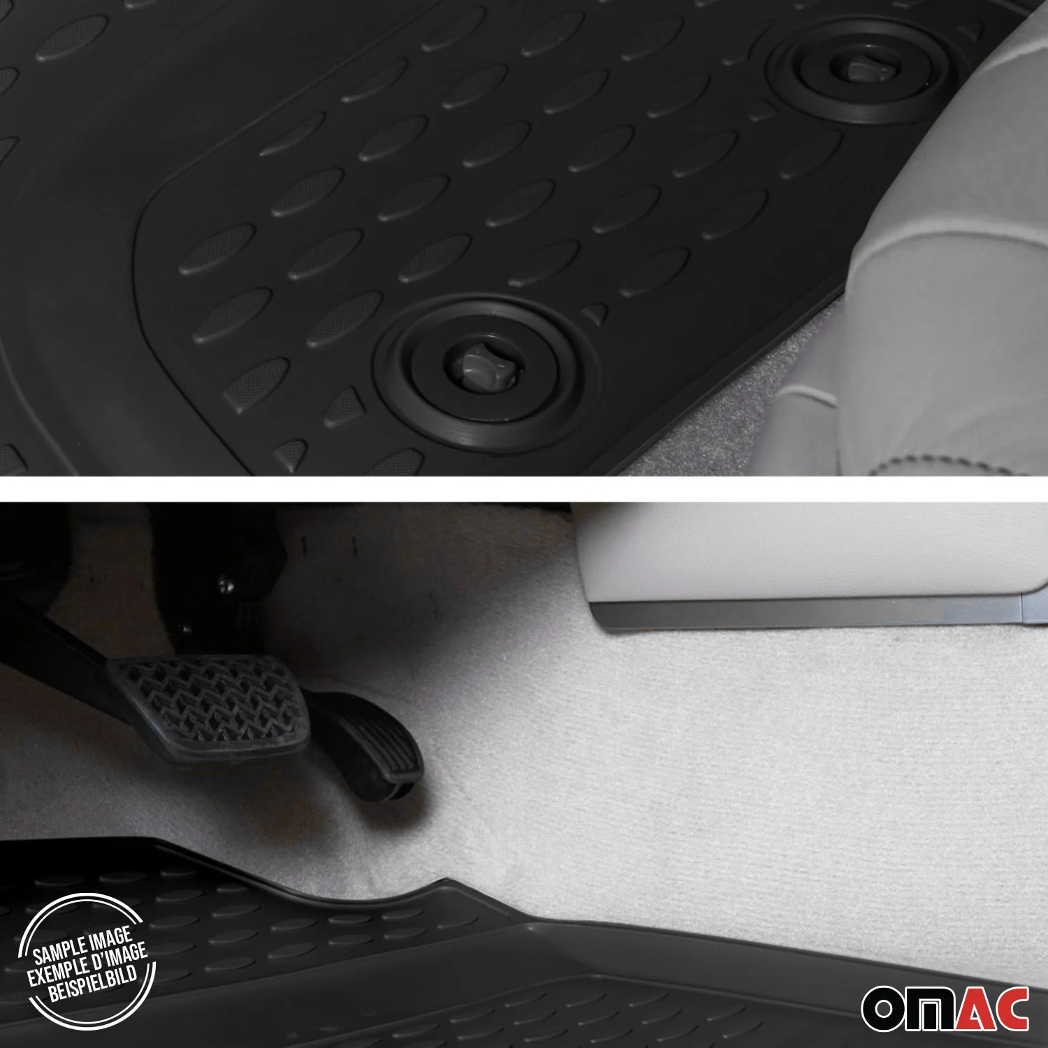 OMAC Fußmatten Gummimatten für Volvo XC90 2019-2026 Automatten Schwarz 4x - Image 8