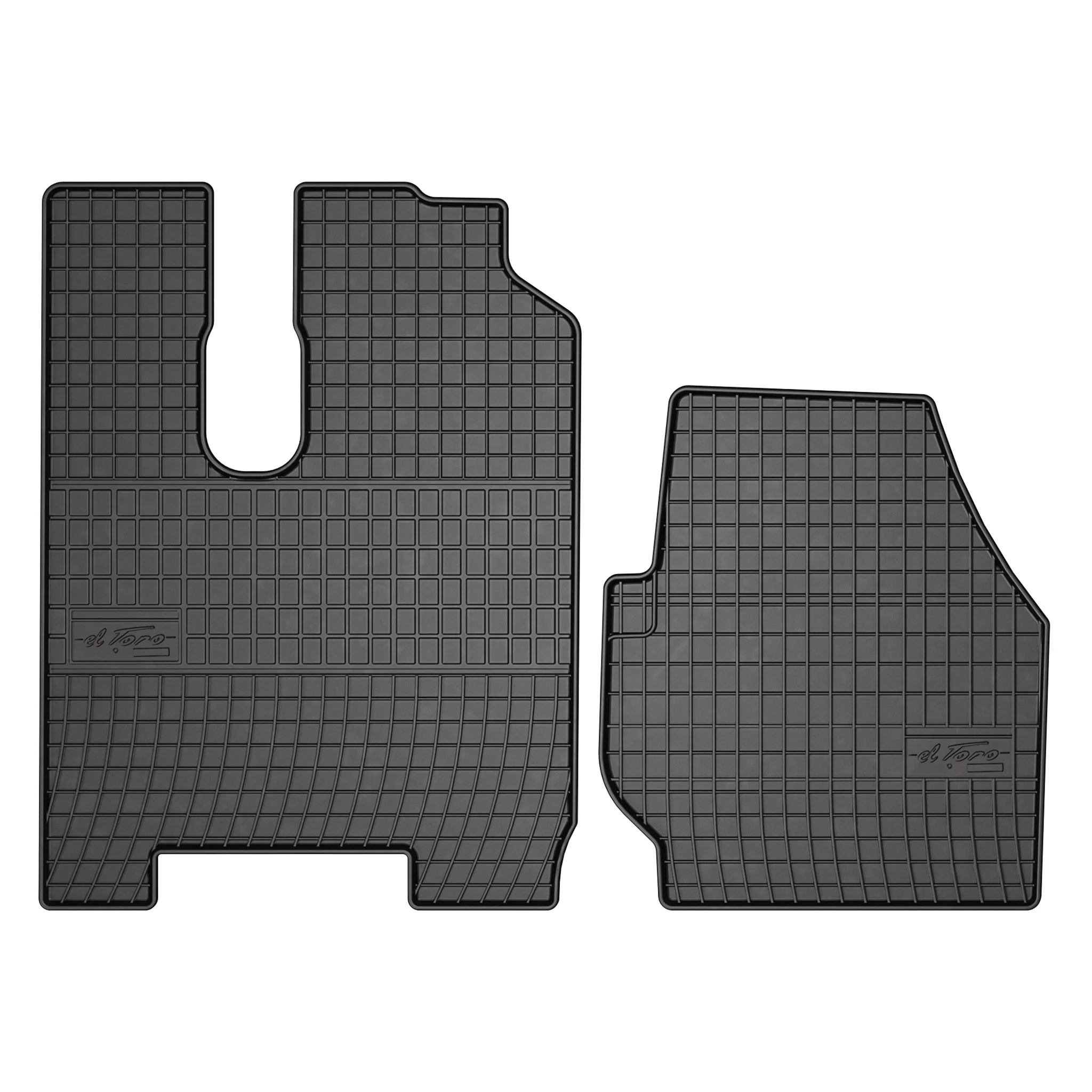 OMAC Gummi Fußmatten für Mercedes Actros 2011-2019 Automatten Gummi Schwarz 2tlg