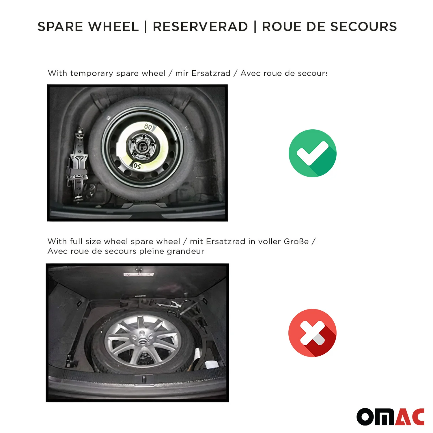 OMAC Gummi Kofferraumwanne für Ford Focus mk3 2011-2018 Limo Laderaumwanne - Image 3