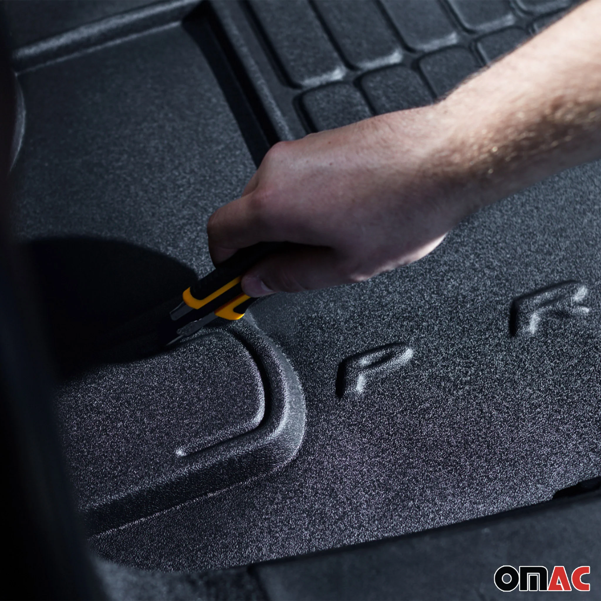 OMAC Gummi Kofferraumwanne für Hyundai Kona 2017-2023 TPE Laderaumwanne Schwarz - Image 8