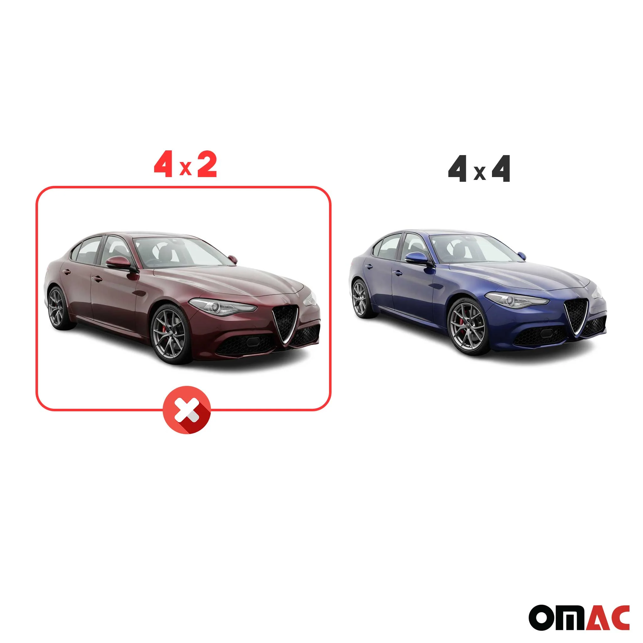 OMAC Gummimatten Fußmatten für Alfa Romeo Giulia (952) Limousine AWD 2015-2026 - Image 4