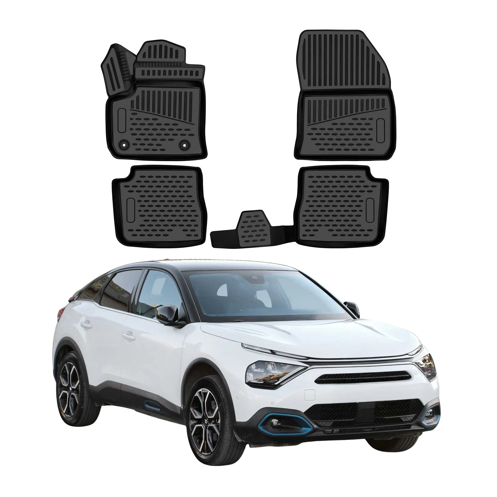OMAC Gummimatten Fußmatten für Citroën ë-C4 2020-2026 TPE Schwarz 4tlg