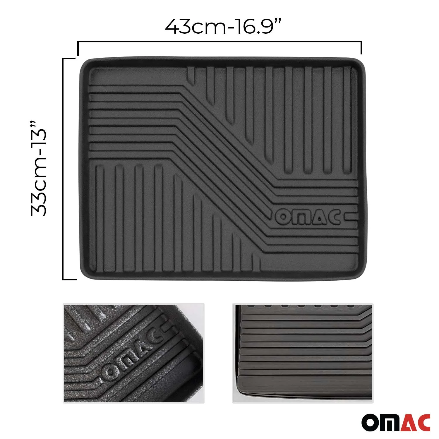 OMAC Schmutzfangmatte Sauberlaufmatte Türmatte Napfunterlage 43x33cm Unterlage - Image 3