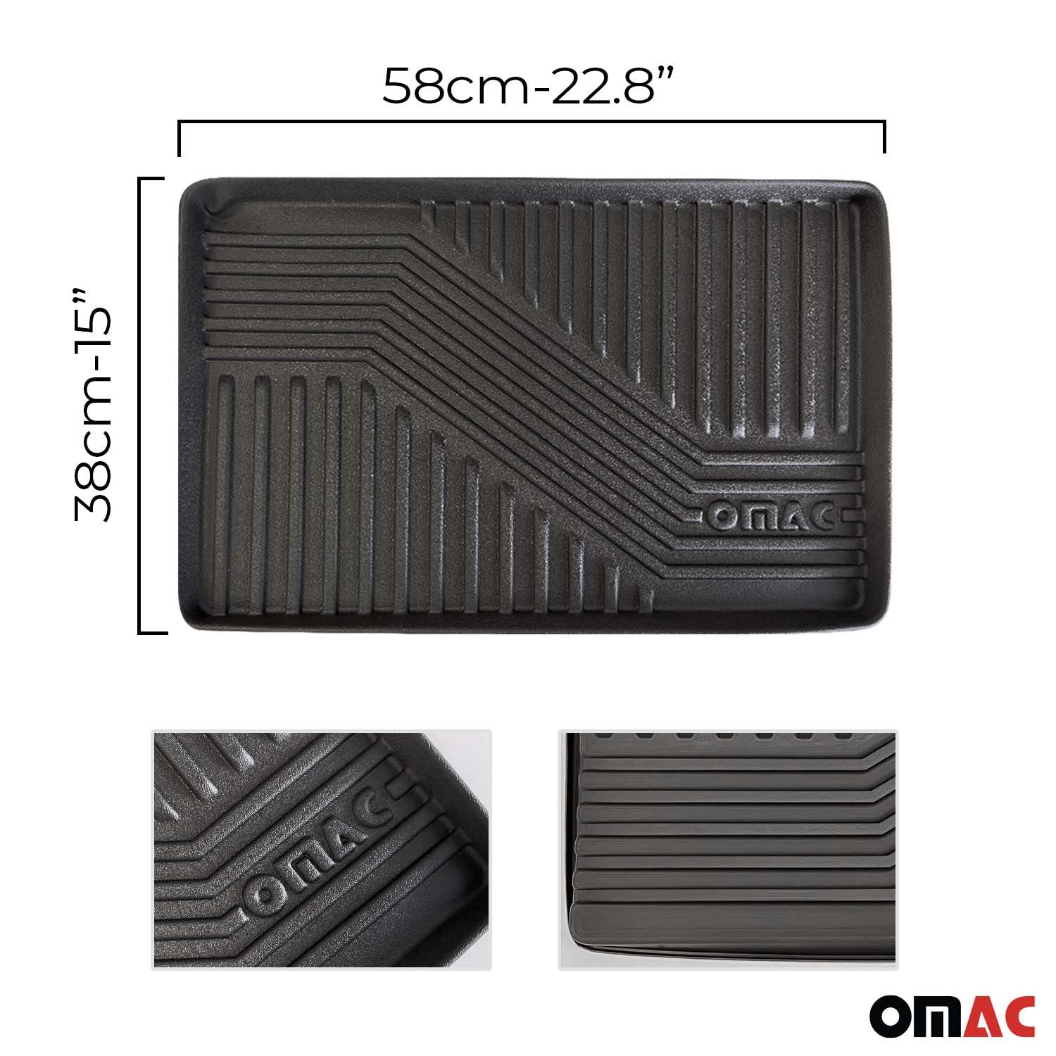 OMAC Schmutzfangmatte Sauberlaufmatte Türmatte Napfunterlage 58x38cm Unterlage - Image 3