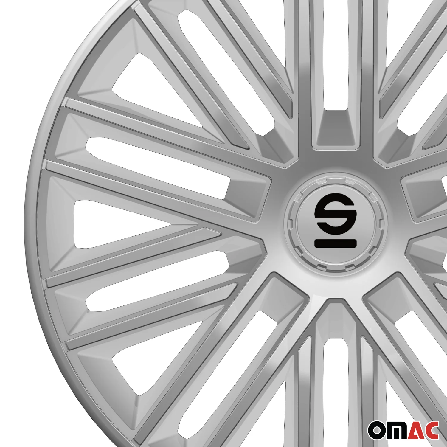Radkappen Radzierblenden Sparco Bergamo 16" Zoll Auto Abdeckung Set Silber 4x - Image 7