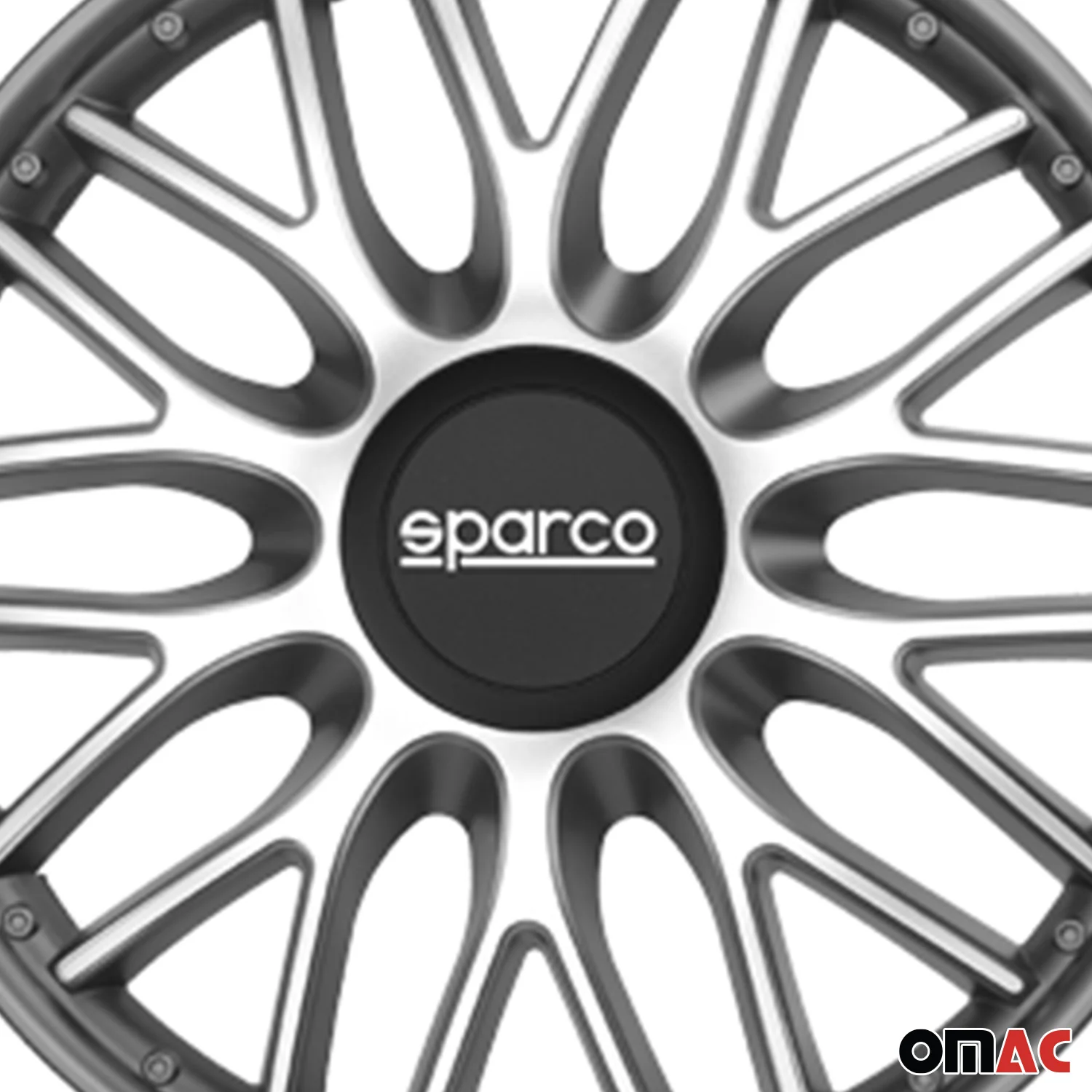Radkappen Radzierblenden Sparco Roma 15" Zoll Auto Abdeckung Set Silber Grau 4x - Image 8
