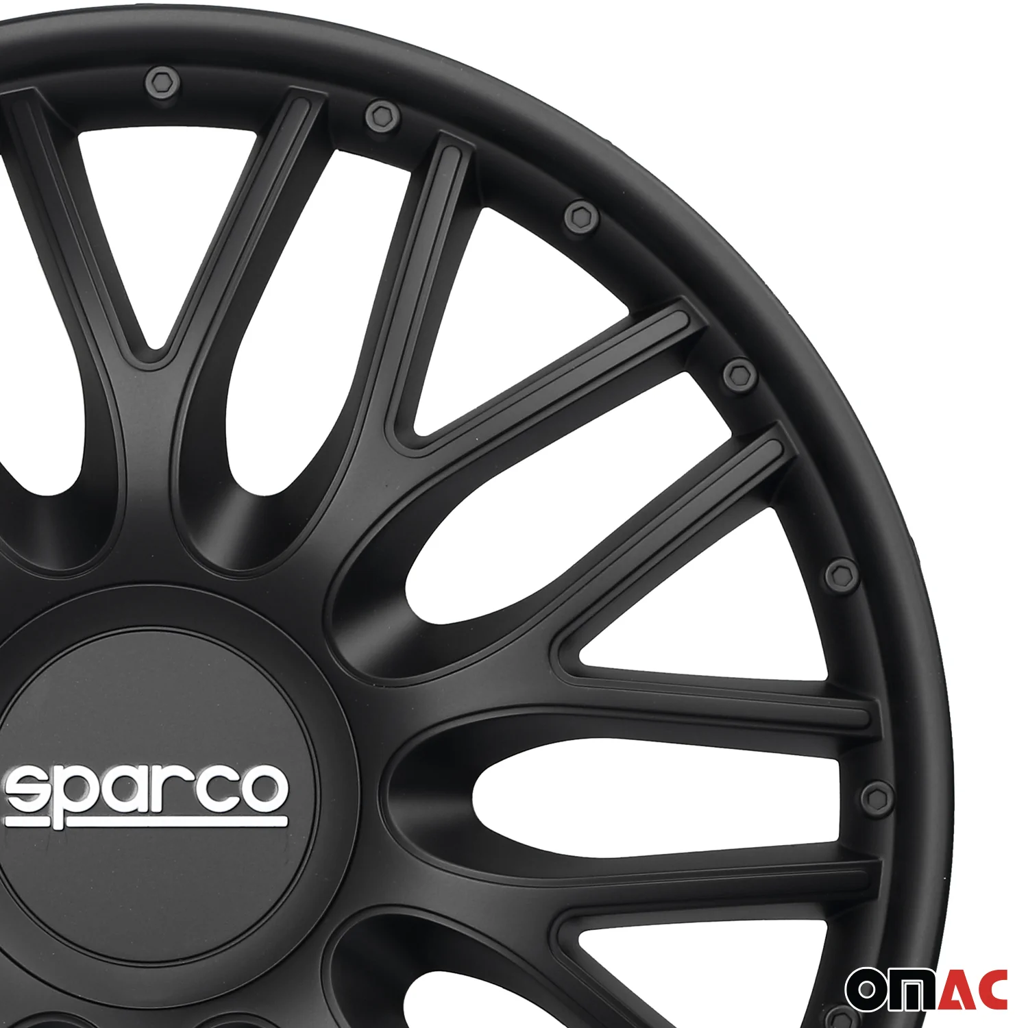 Radkappen Radzierblenden Sparco Roma 16" Zoll Auto Abdeckung Set Schwarz 4x - Image 8