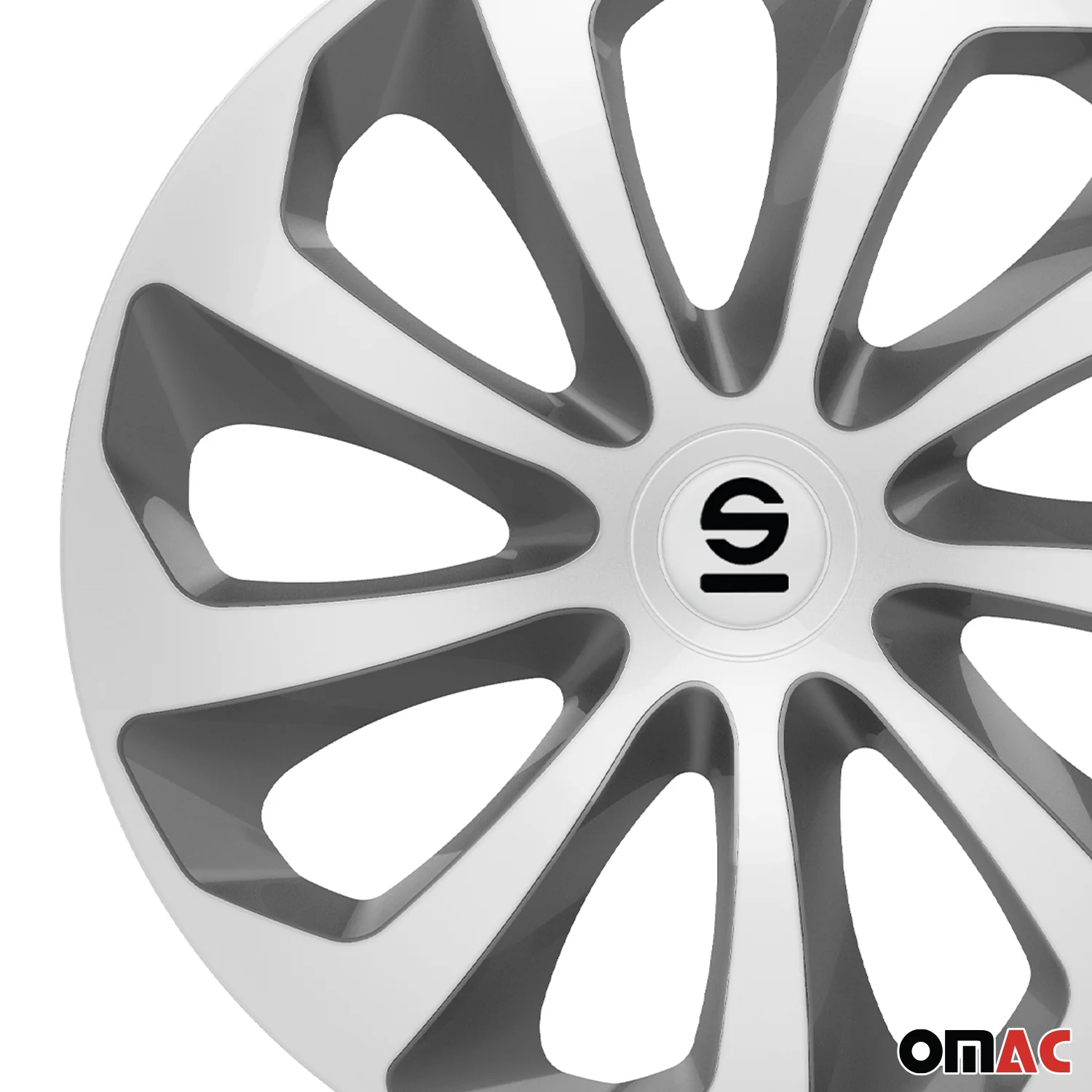 Radkappen Radzierblenden Sparco Sicilia 15" Zoll Auto Abdeckung Silber Grau 4x - Image 7