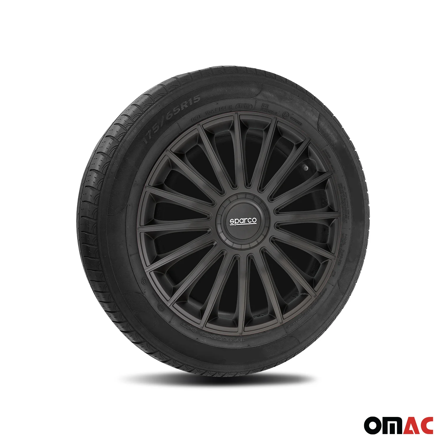 Radkappen Radzierblenden Sparco Treviso 14" Zoll Auto Abdeckung Set Schwarz 4x - Image 5
