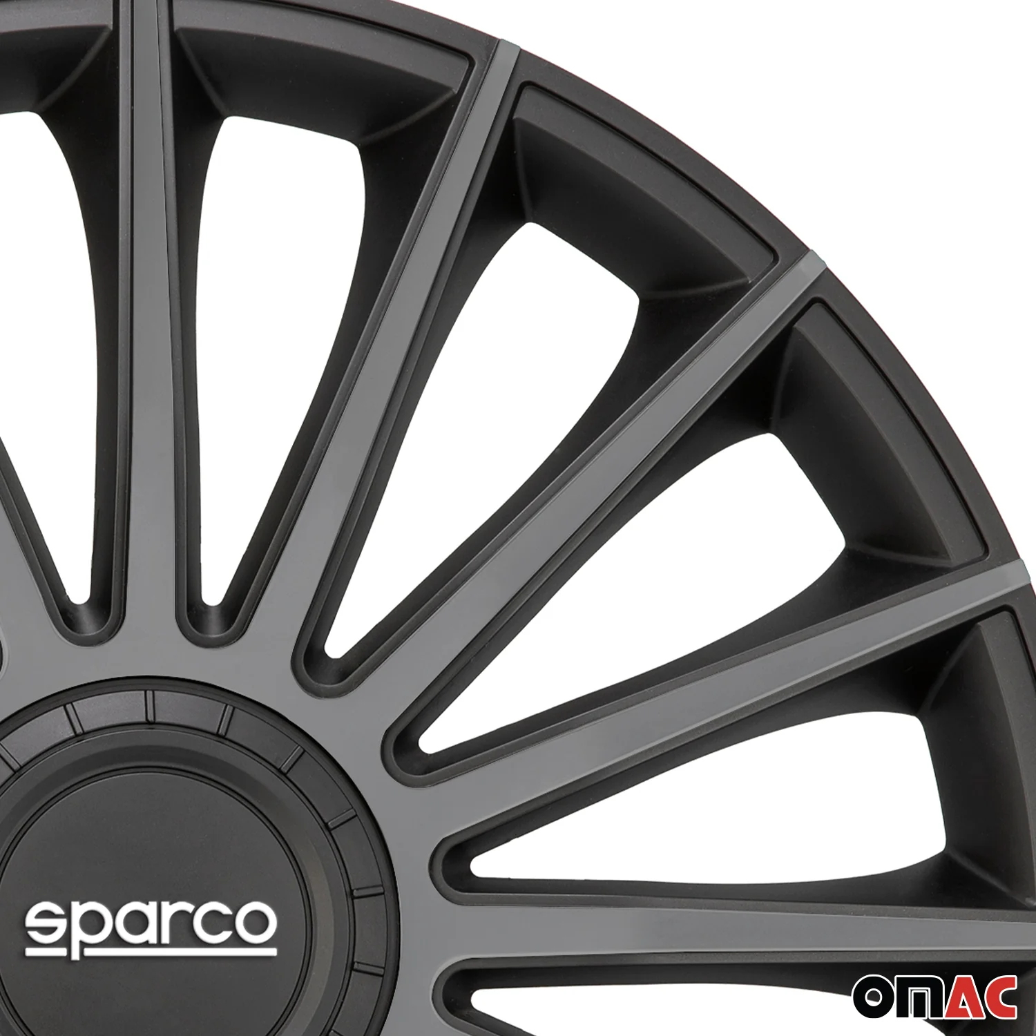 Radkappen Radzierblenden Sparco Treviso 16" Zoll Abdeckung Set Schwarz Grau 4x - Image 8