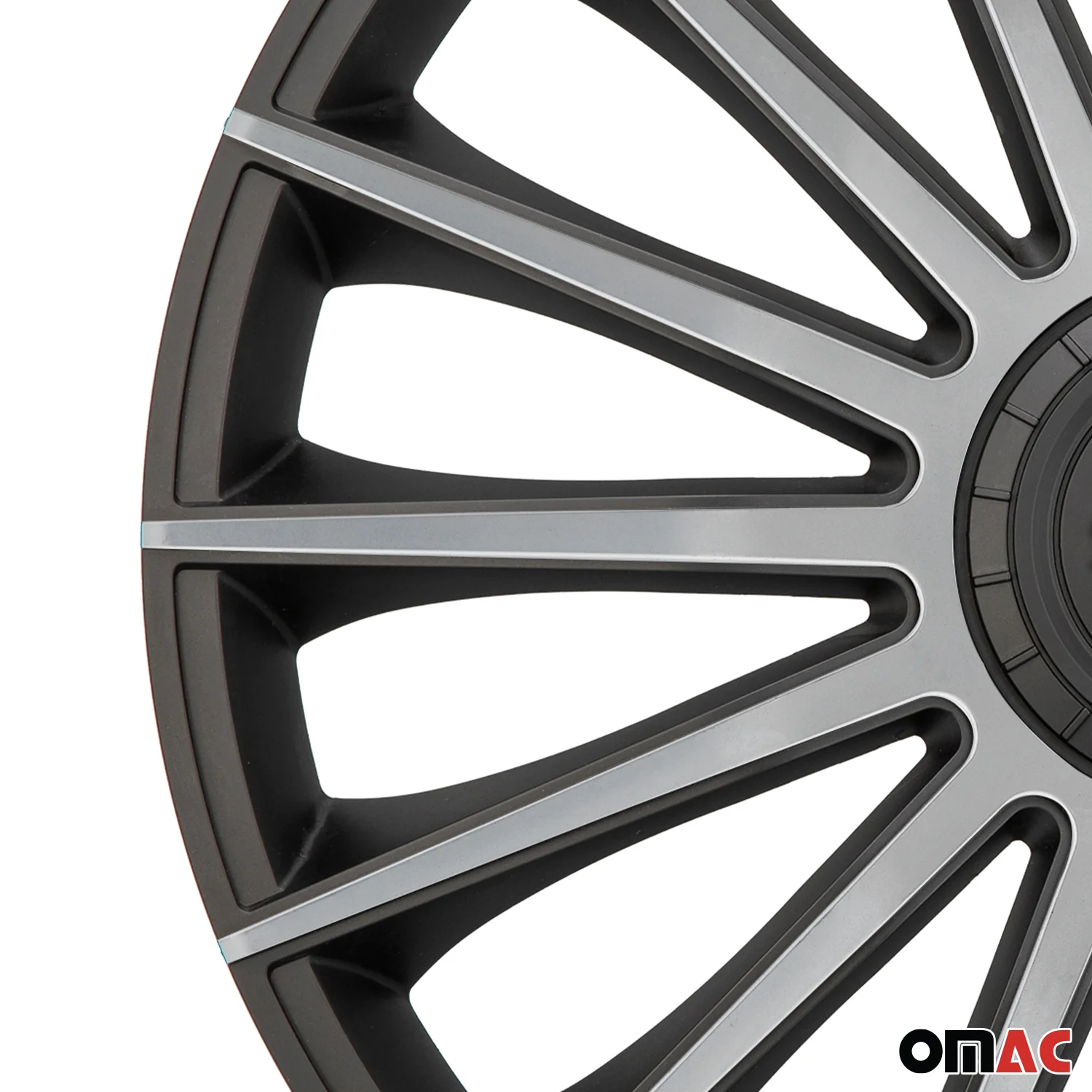 Radkappen Radzierblenden Sparco Treviso 16" Zoll Abdeckung Set Schwarz Silber 4x - Image 8