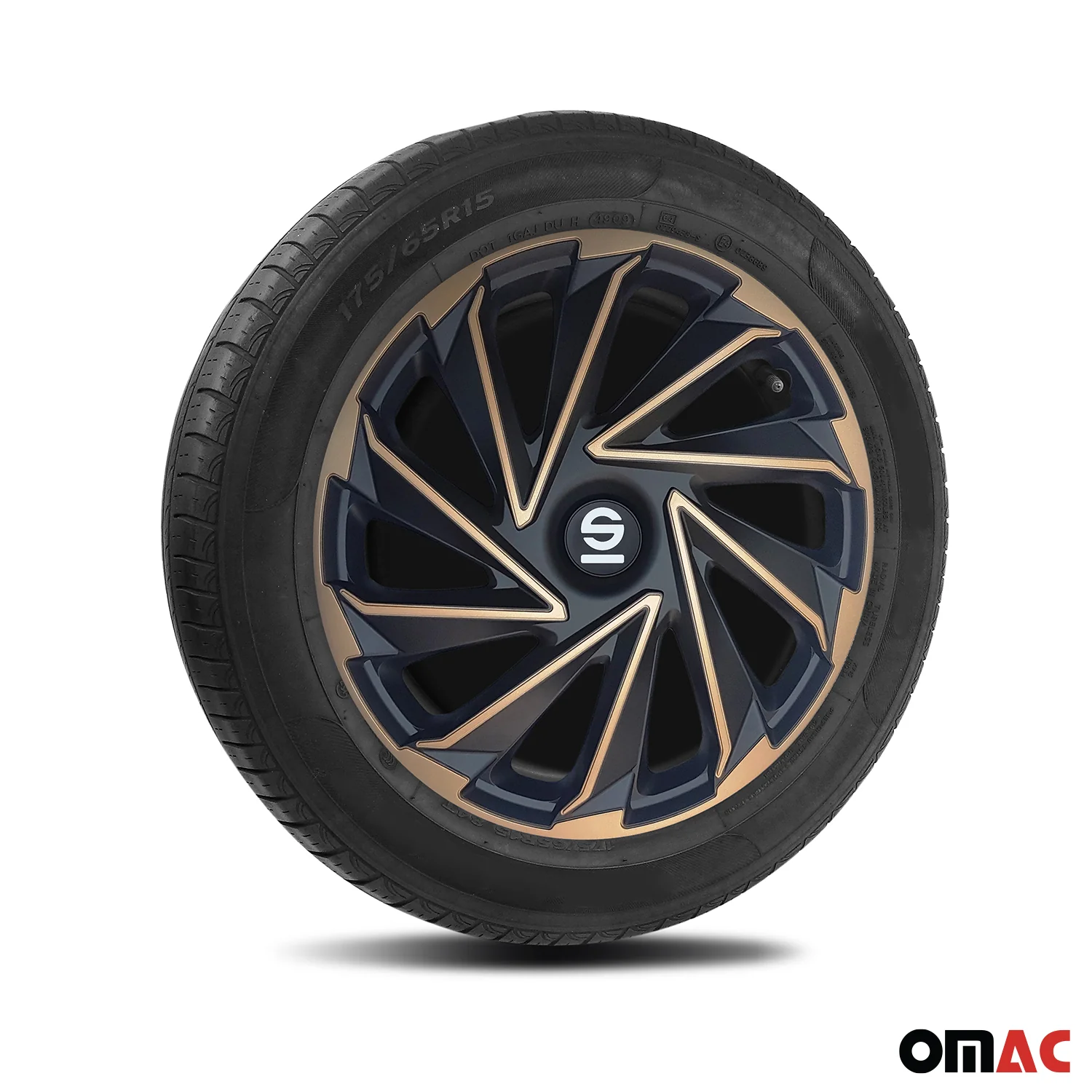 Radkappen Radzierblenden Sparco Varese 14" Zoll Abdeckung Set Gold Schwarz 4x - Image 5