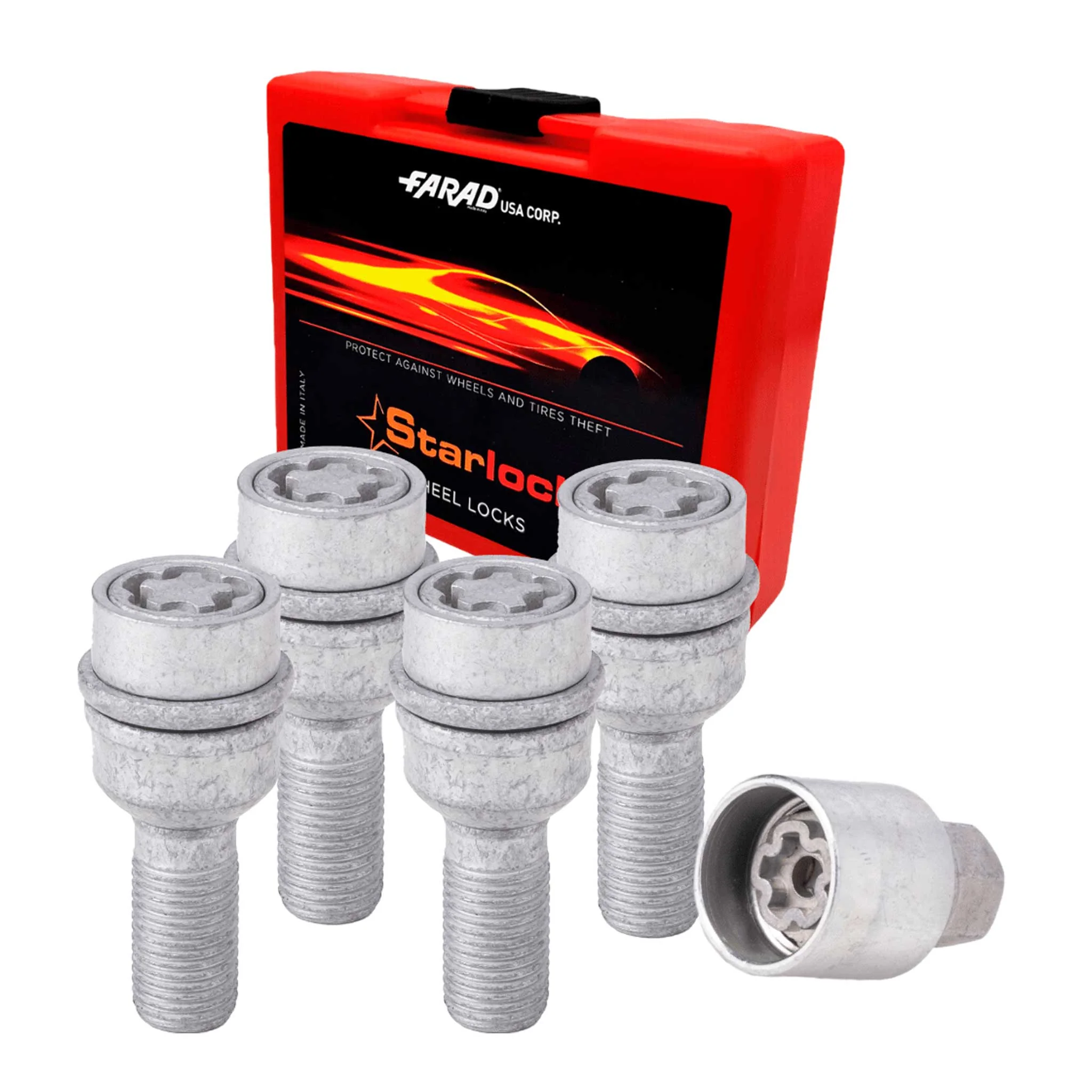 Radschloss Radschrauben Satz für Audi Q5/ Q3/ Q2 ab 2008 Silber 4x M14X1.5
