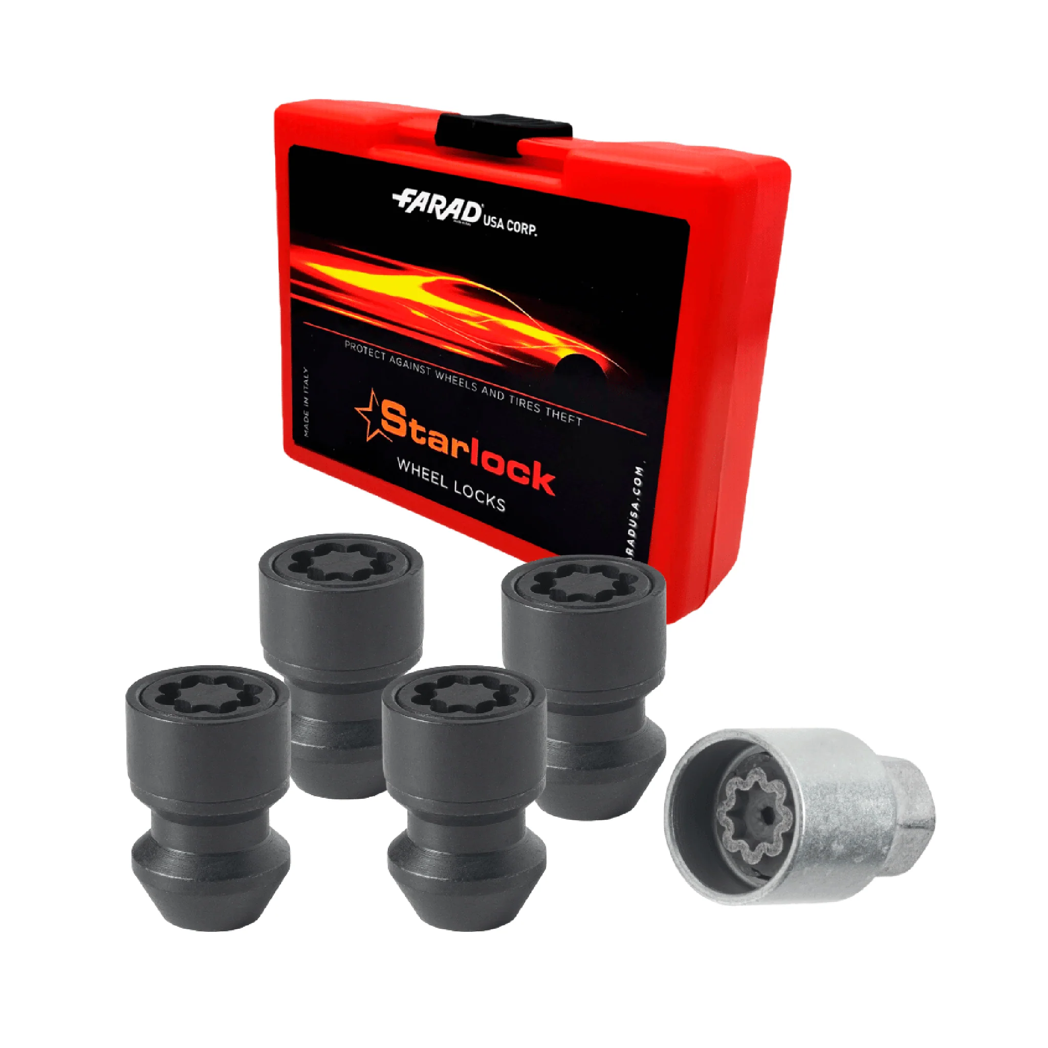 Radschloss Satz für Chevrolet Aveo 2008-2010 Felgenschloss Schwarz 4tlg M12X1.5