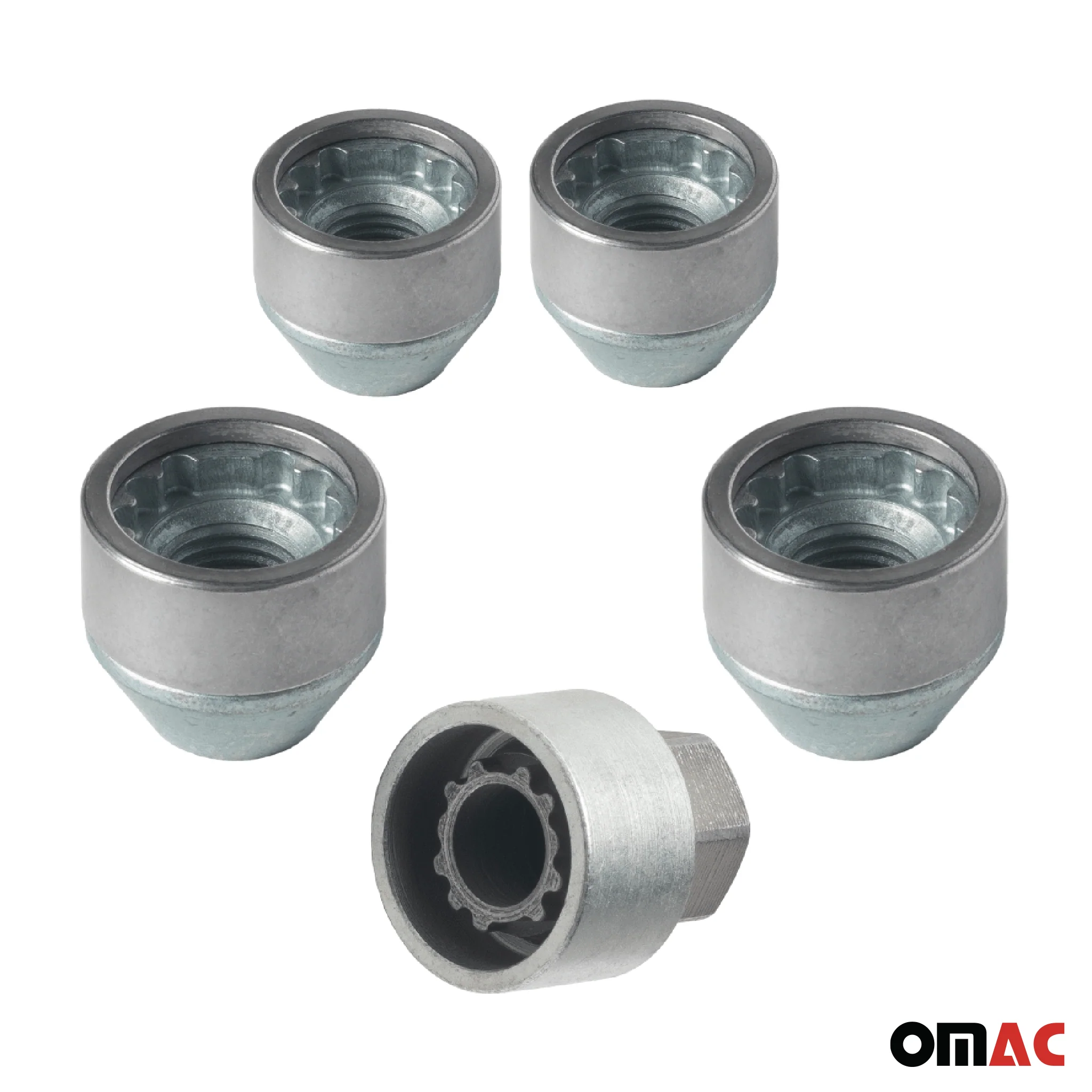 Radschloss Satz für Chevrolet Lacetti 2004-2013 Felgenschloss Silber 4x M12X1.5 - Image 9