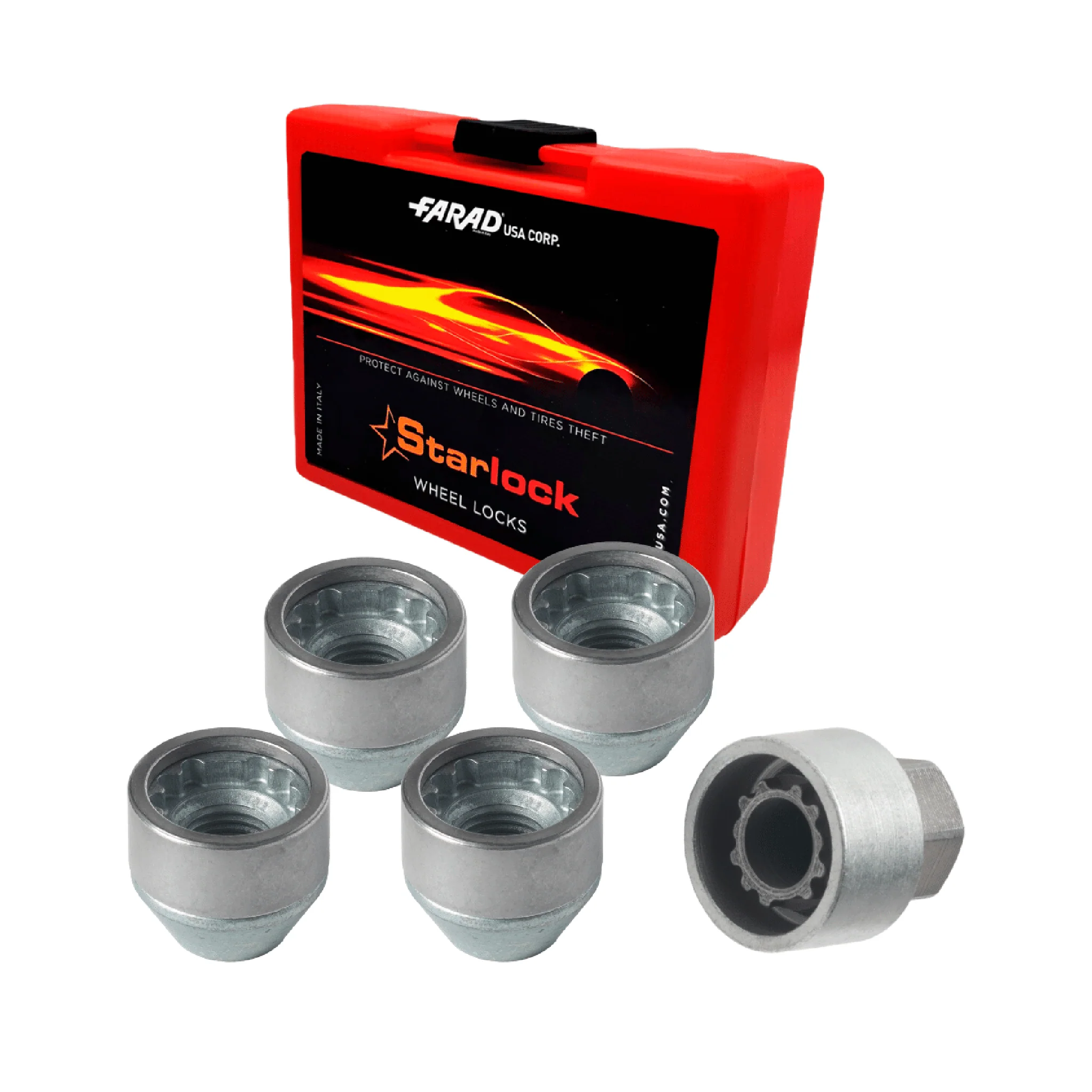 Radschloss Satz für Jaguar X Type/ S Type 2004-2009 Felgenschloss Silber M12X1.5