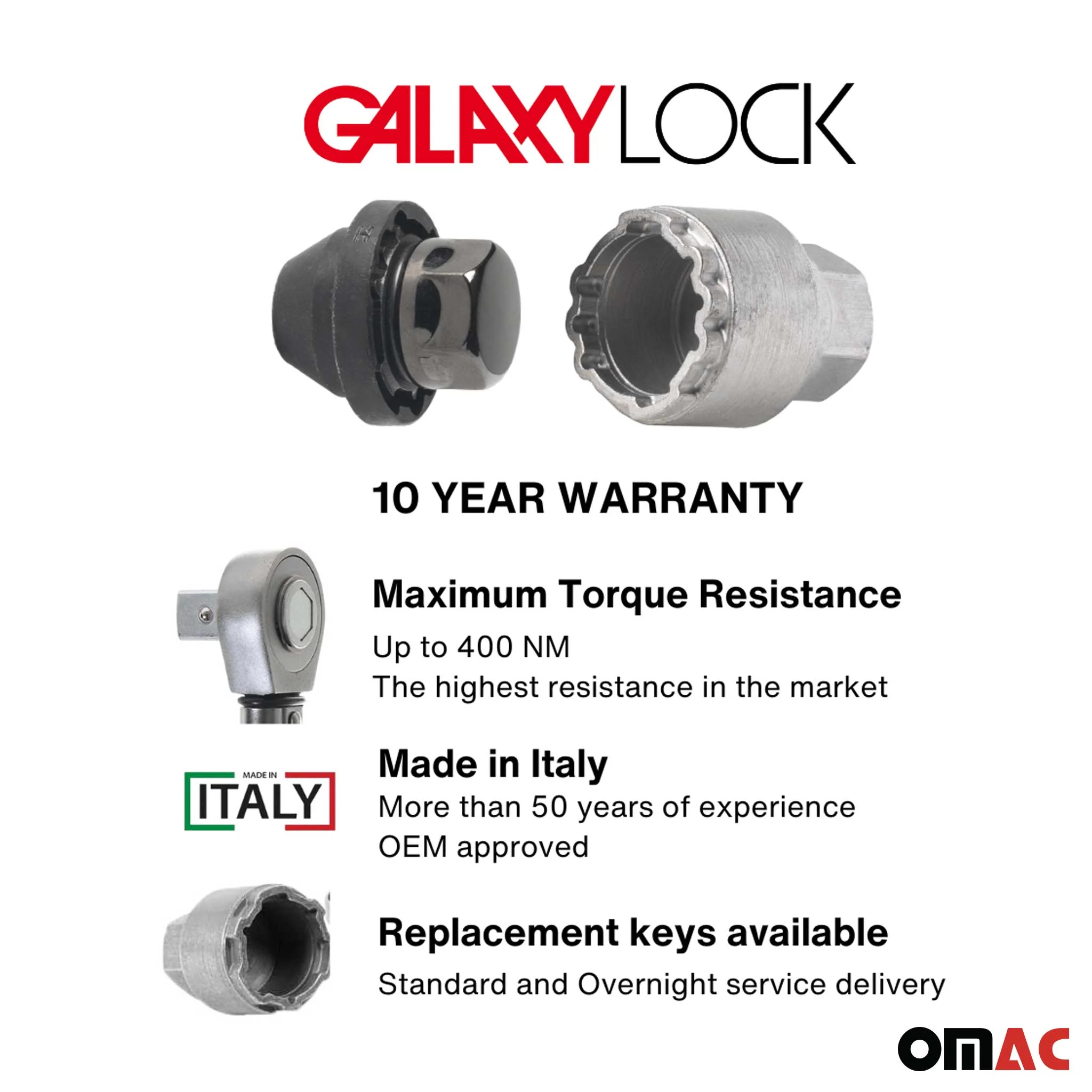 Radschloss Satz für Suzuki Swift I II III IV 2004-2026 Schwarz 4x M12X1,25 - Image 3