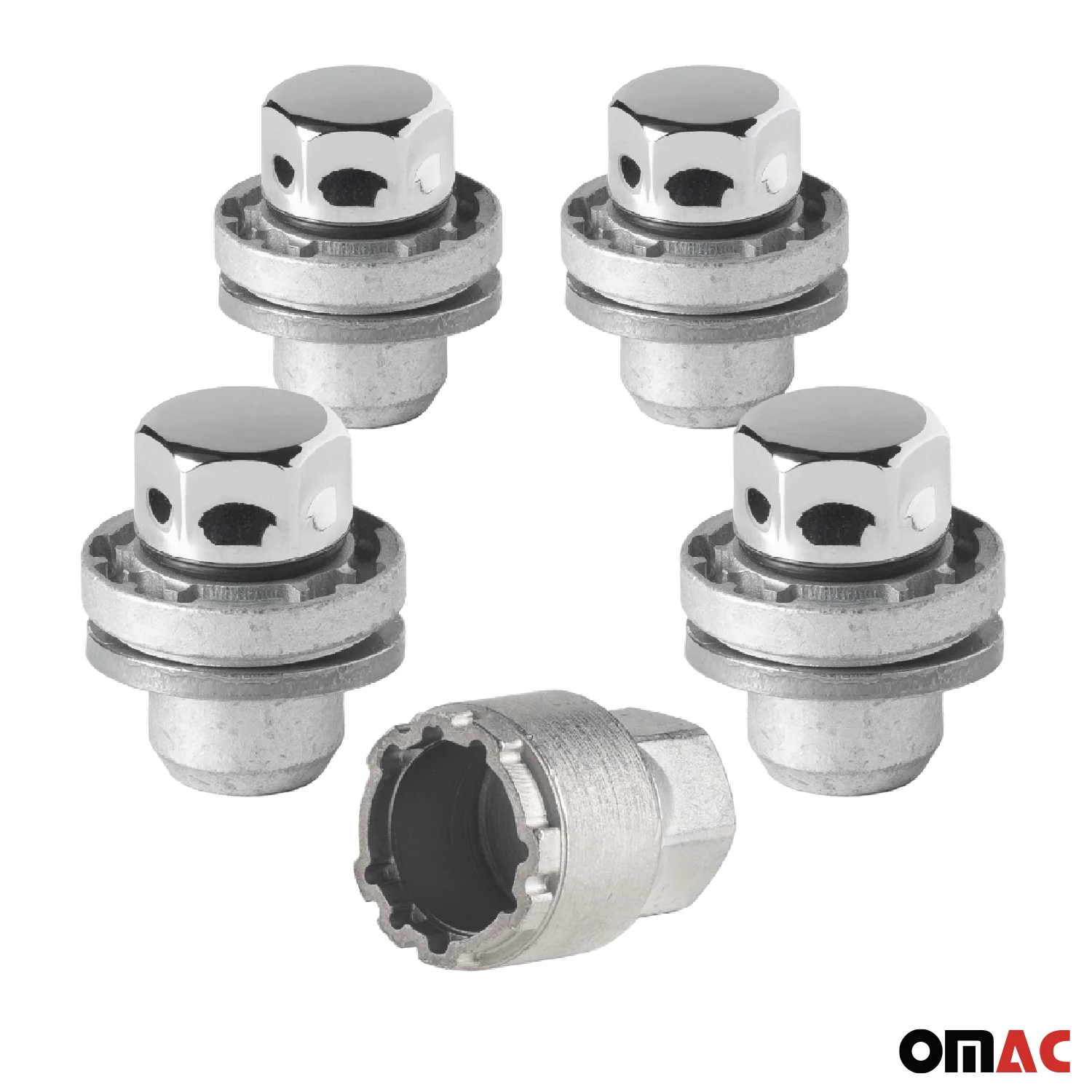 Radschloss Satz Radschrauben für Mitsubishi Grandis 2003-2011 Silber 4x M12X1,5 - Image 9