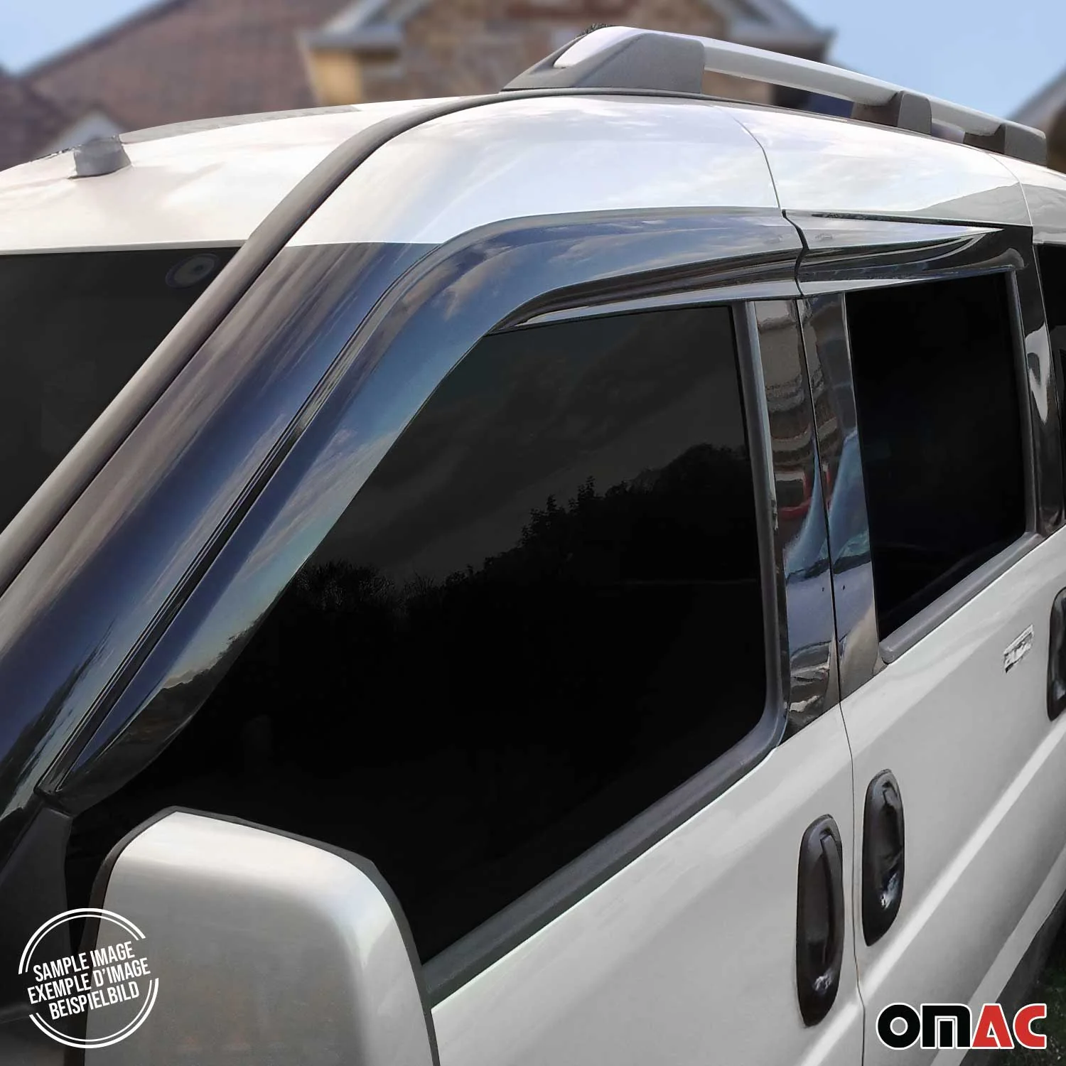 4x Windabweiser Regenabweiser für Ford Tourneo Courier 2014-2024 Acryl Dunkel - Image 9