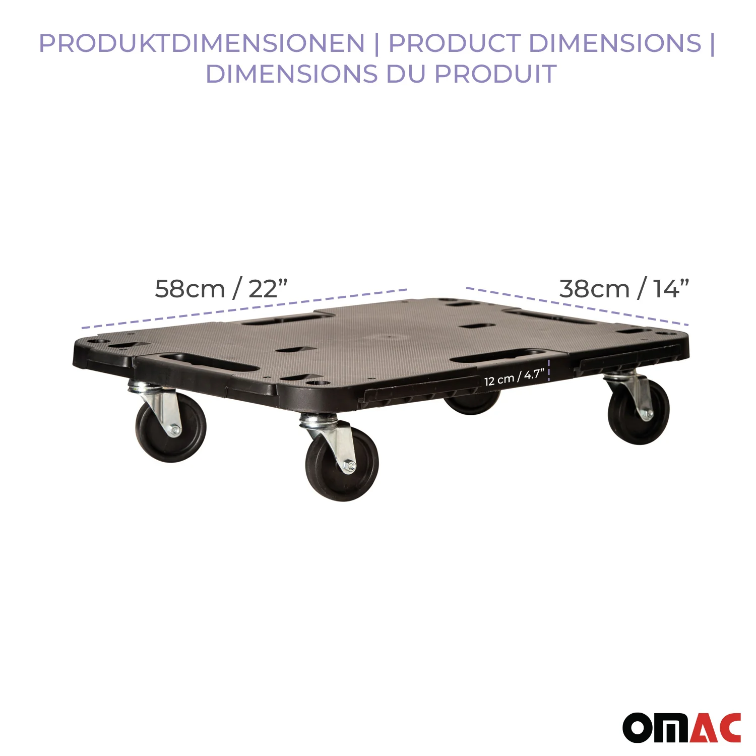 Rollbrett Transportroller Möbelroller Transporter 543 kg Möbelbeweger Trittbret - Image 5