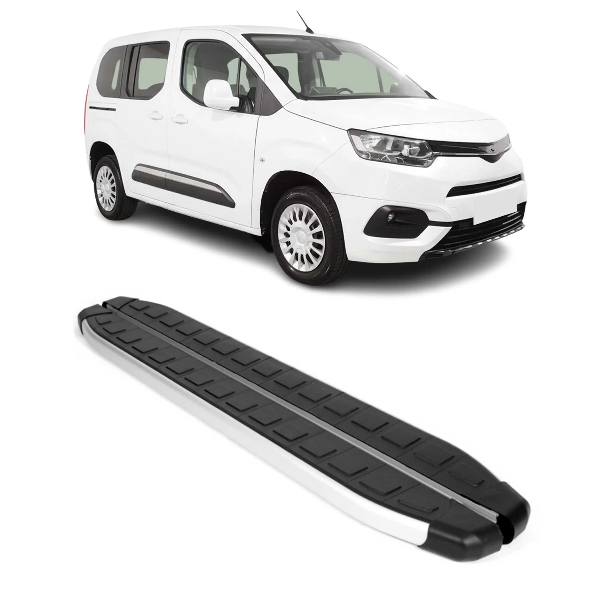 Seitenbretter Trittbretter für Toyota ProaceCity 2019-26 Kombi L1 Kurzer Schwarz