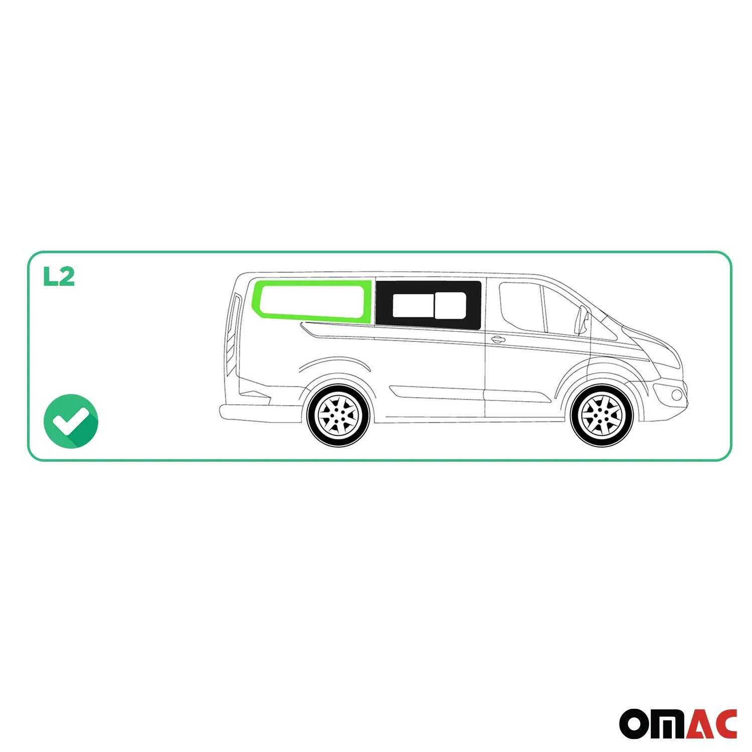 Seitenfenster Auto Fenster für Ford Transit Custom 2013-2024 Rechts L2 - Image 3