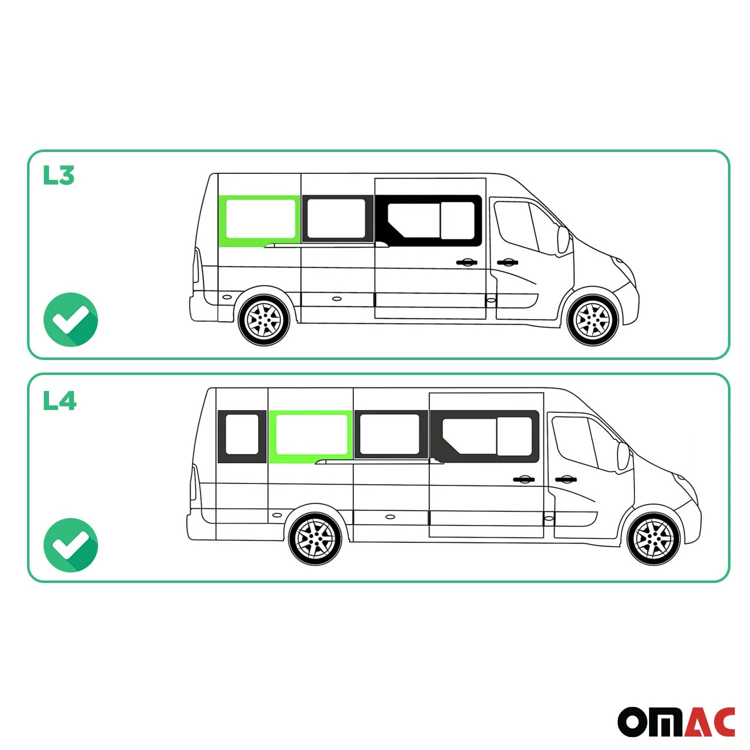 Seitenfenster Auto Fenster für Opel Movano 2010–2021 Schiebetür Rechts L3 L4 - Image 3