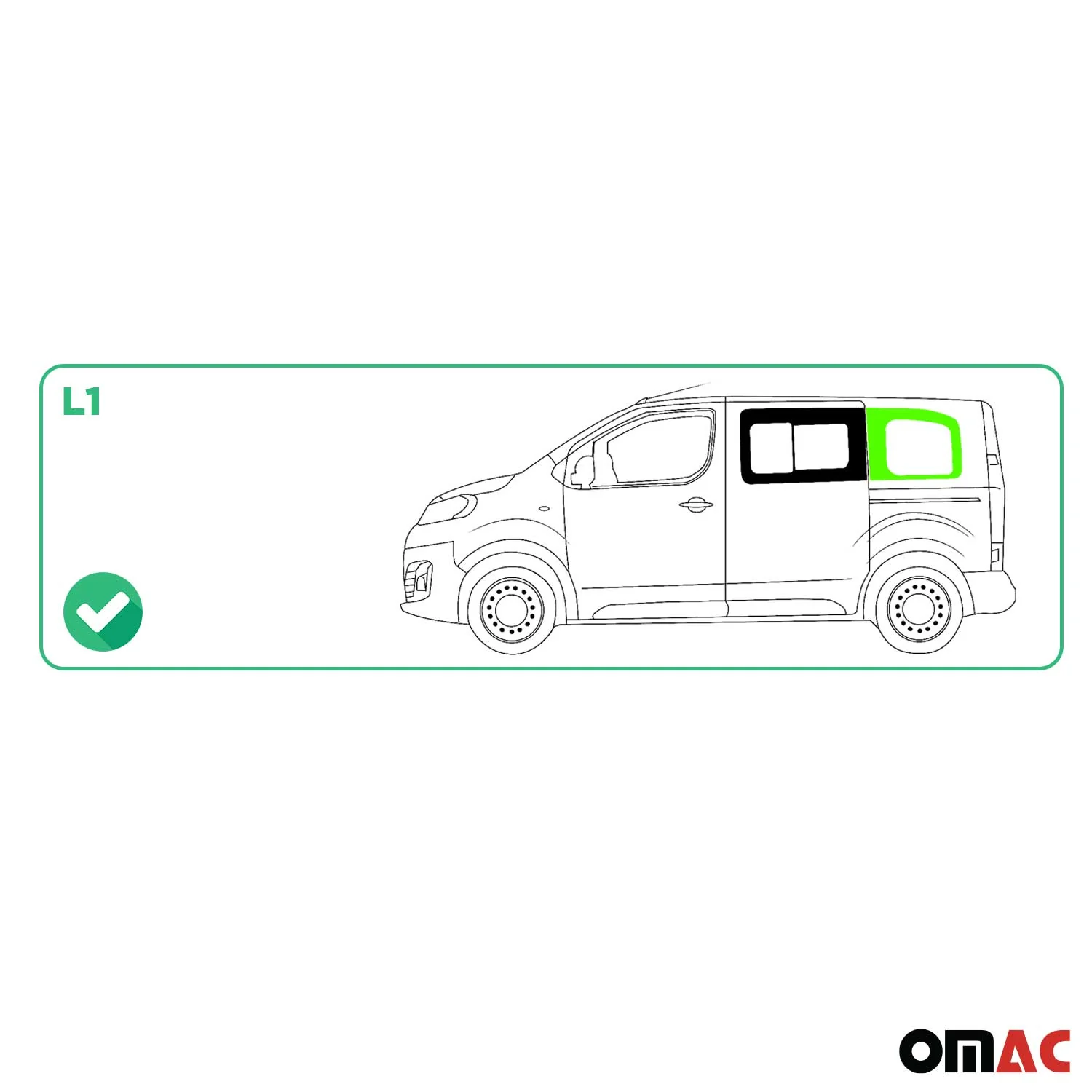 Seitenfenster Auto Seitenscheibe für Citroen Jumpy 2016-2026 Links Schiebetür L1 - Image 3