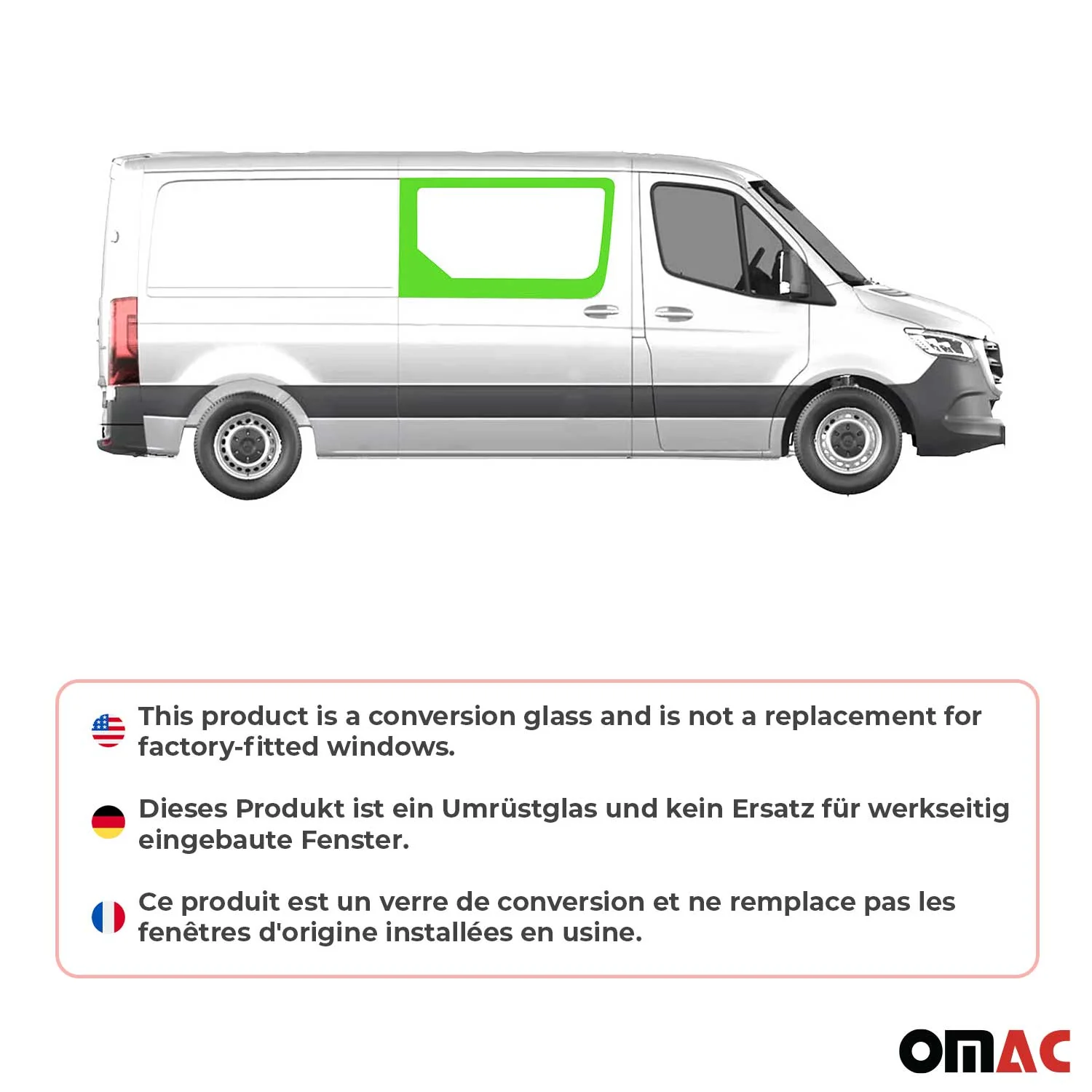 Seitenfenster für Mercedes Sprinter W906 2006-2013 Rechts Vorne Fenster L2 L3 L4 - Image 2