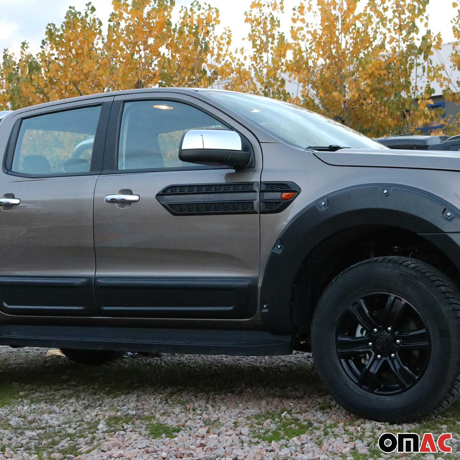 Seitentürleiste Türschutzleiste für Ford Ranger 2011-2019 ABS Schwarz 2x - Image 2