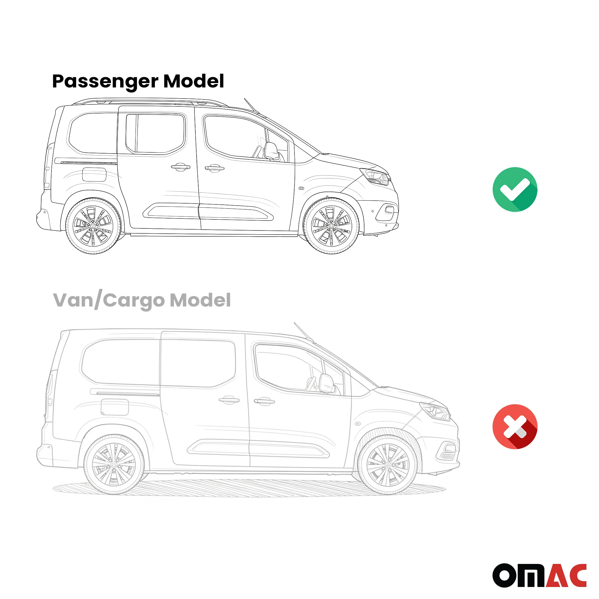 Seitenschweller Trittbretter für Toyota Proace City 2019-2026 Kombi L1 Alu Grau - Image 4
