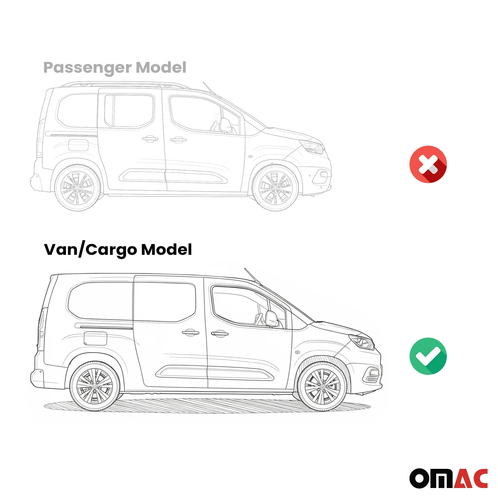 Seitenschweller Trittbretter für Toyota Proace City 2019-2026 Van L2 Schwarz 2x - Image 4
