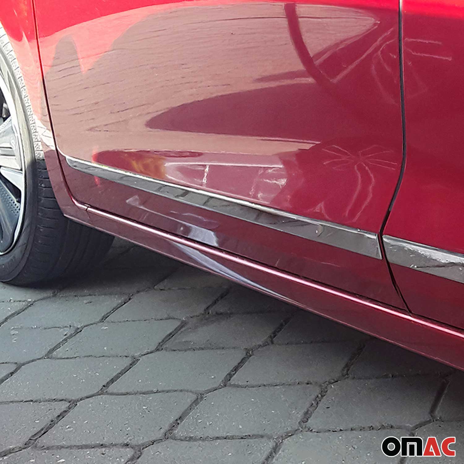 Seitentürleiste Türschutzleiste für Honda Jazz IV 2020-2026 Edelstahl Chrom 4tlg - Image 3