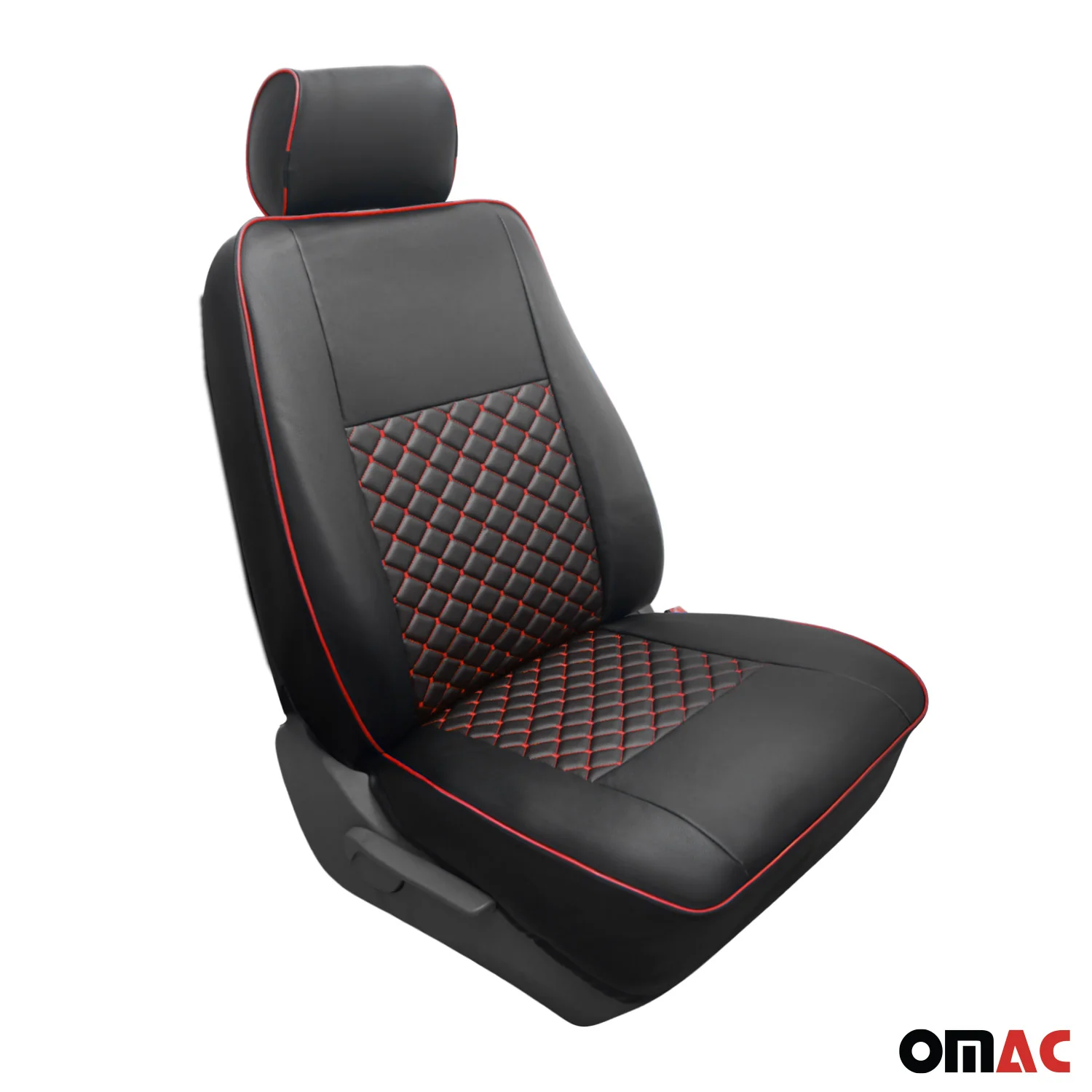 Sitzbezüge Schonbezüge für Ford Transit 2010-2013 Kunstleder Schwarz Rot 1+2 - Image 7